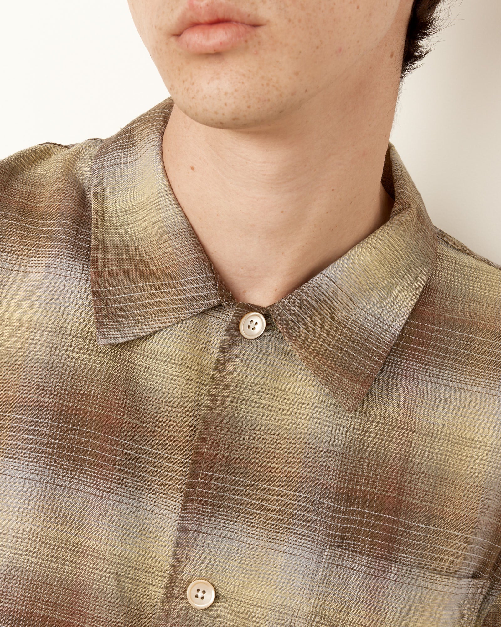 Box Shirt in Murky Static Summer Weave