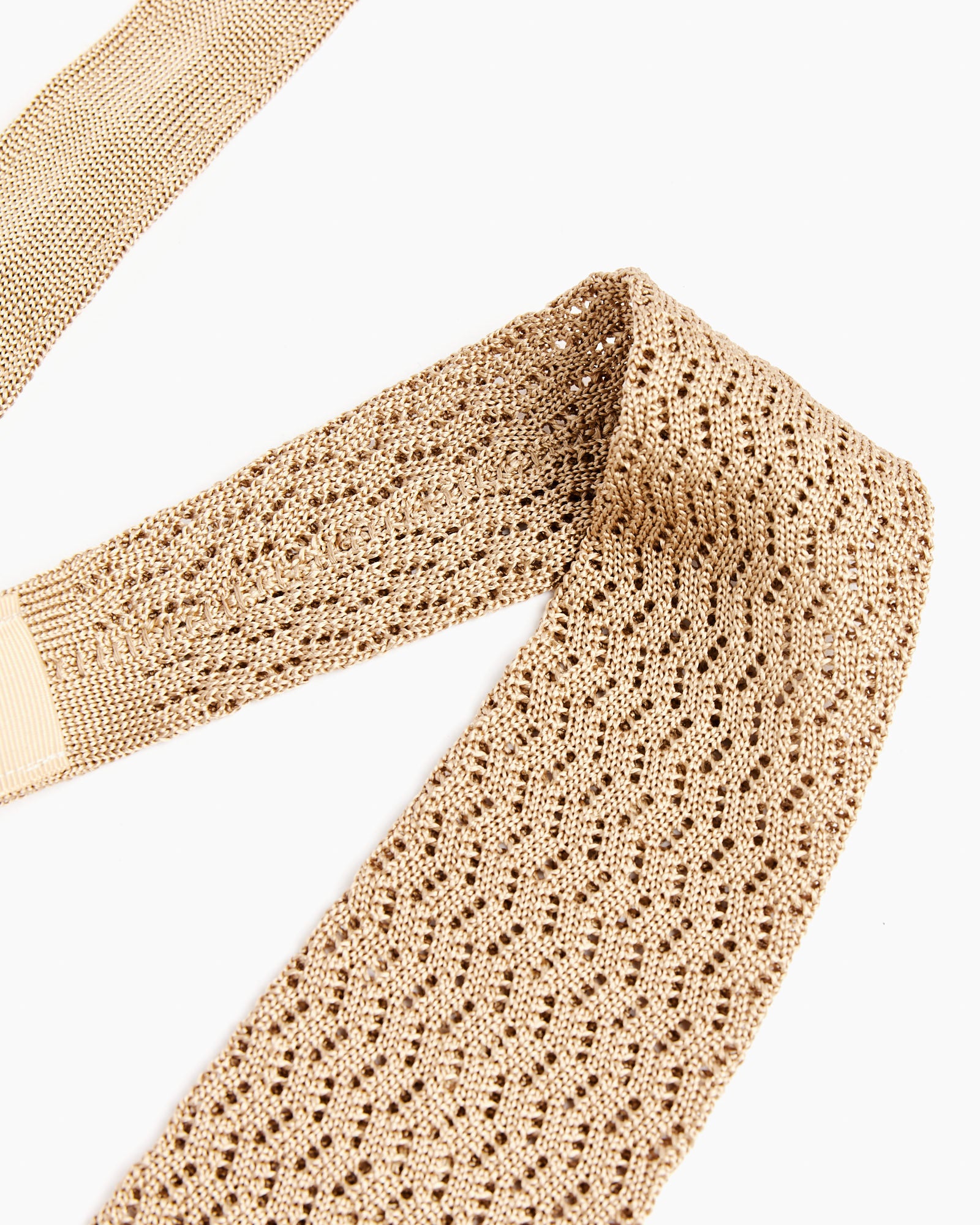 Crochet Tie in Taupe