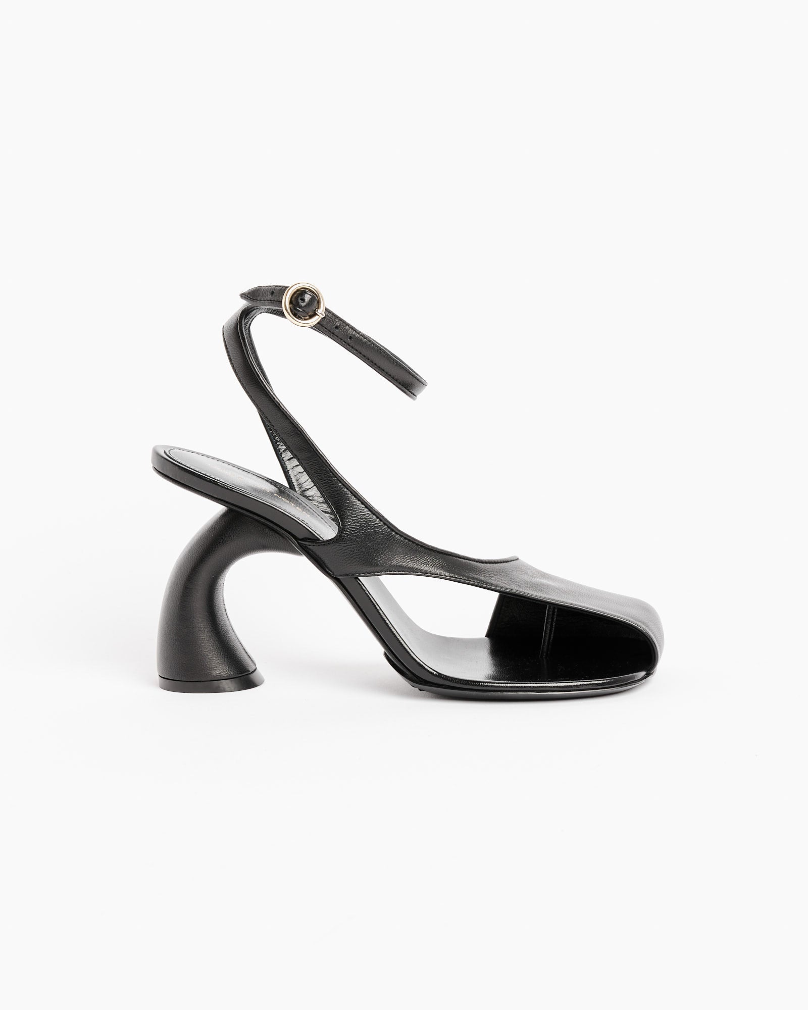 Cutout Heeled Sandals in Black