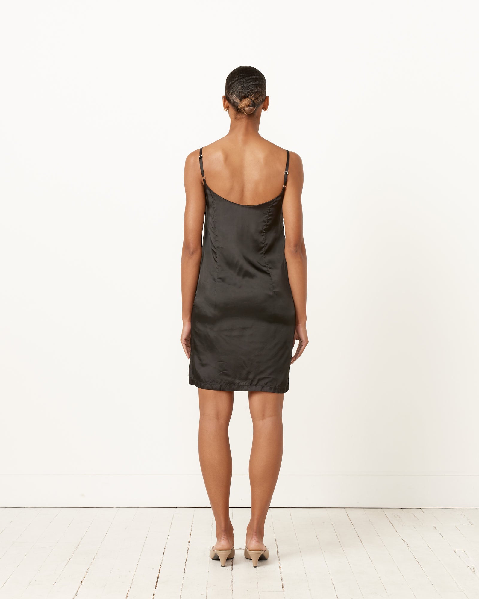 Short Slip Dress in Black Short Slip Dress in Black