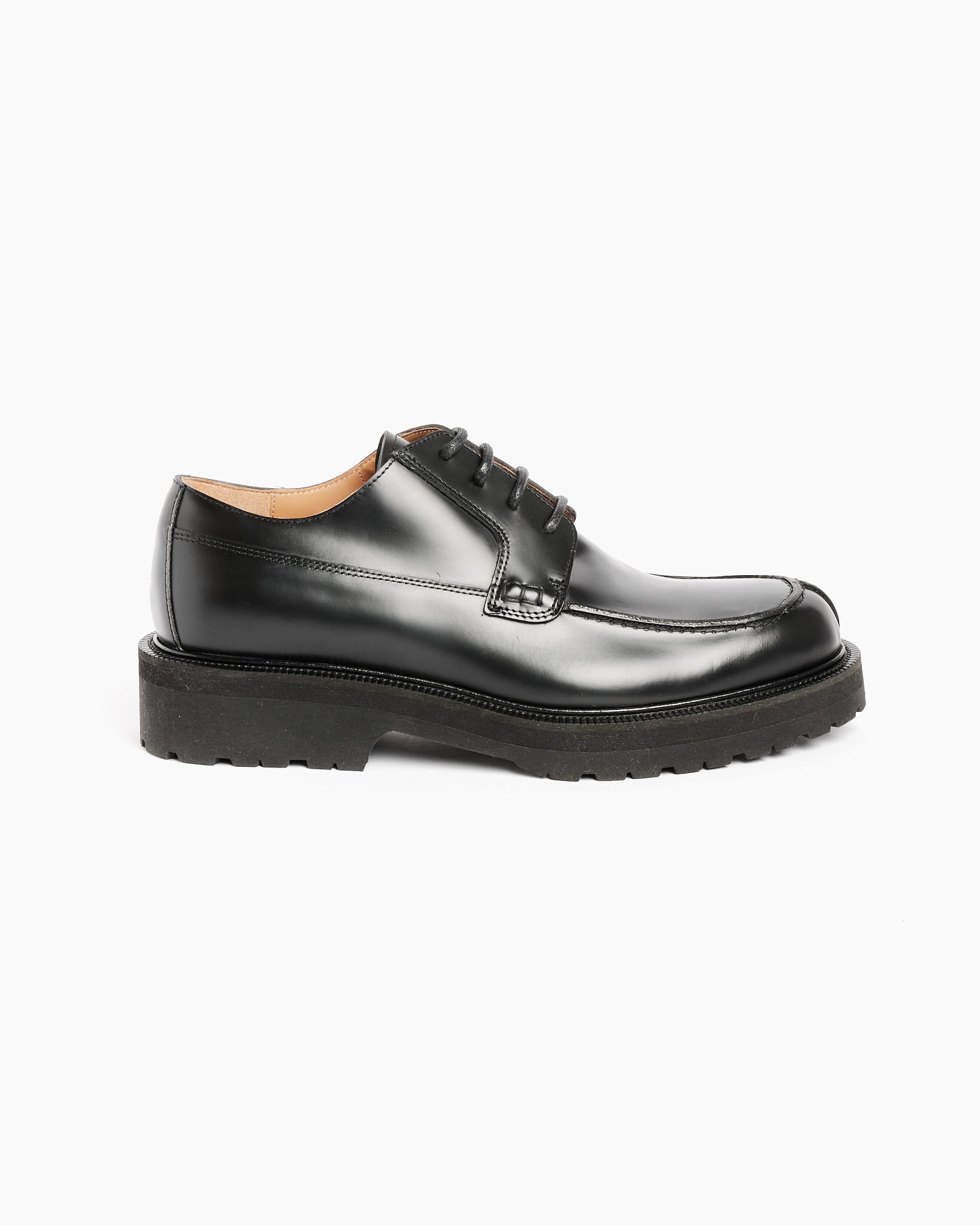 Leather Derby Shoes in Black