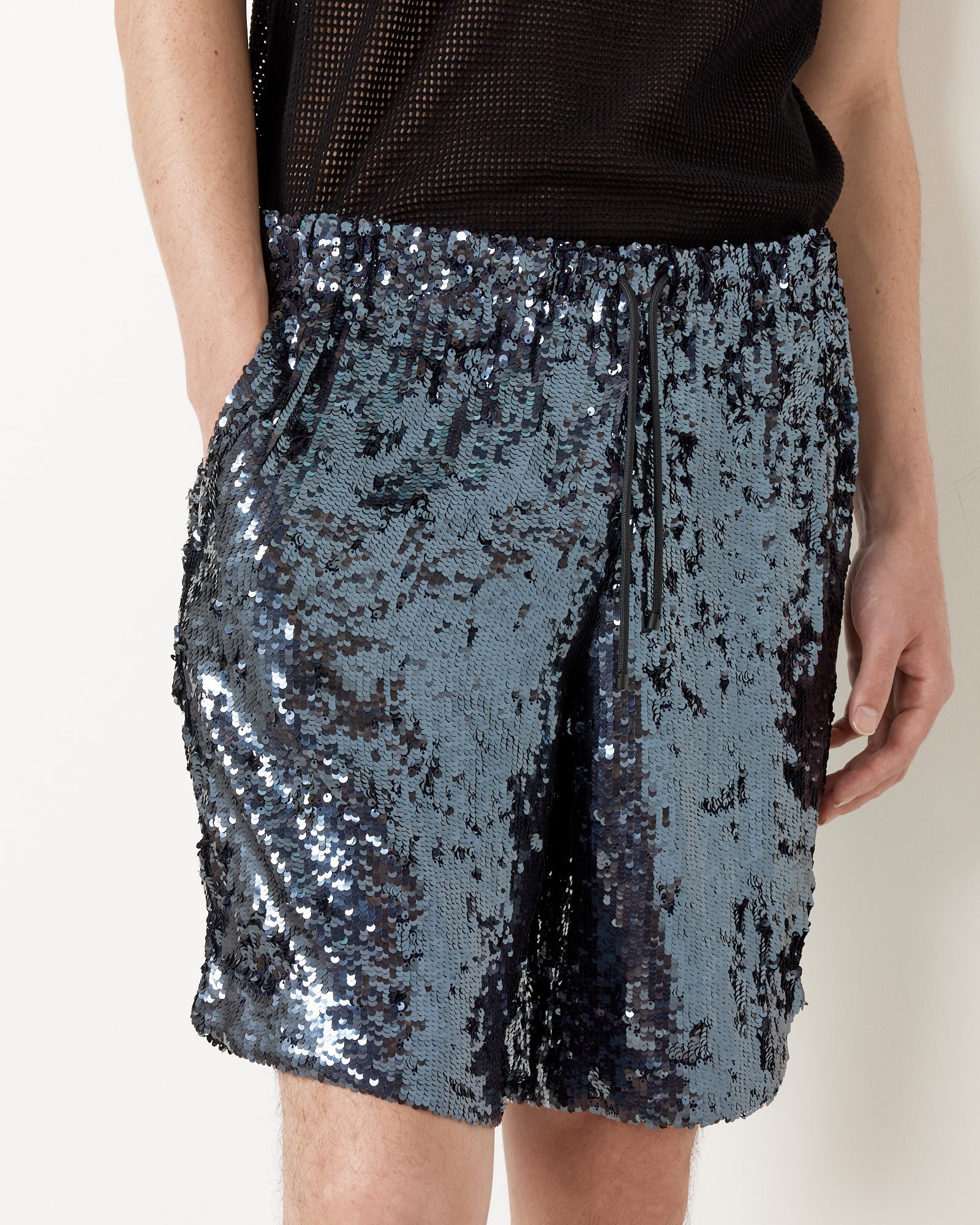Embellished Shorts in Midnight