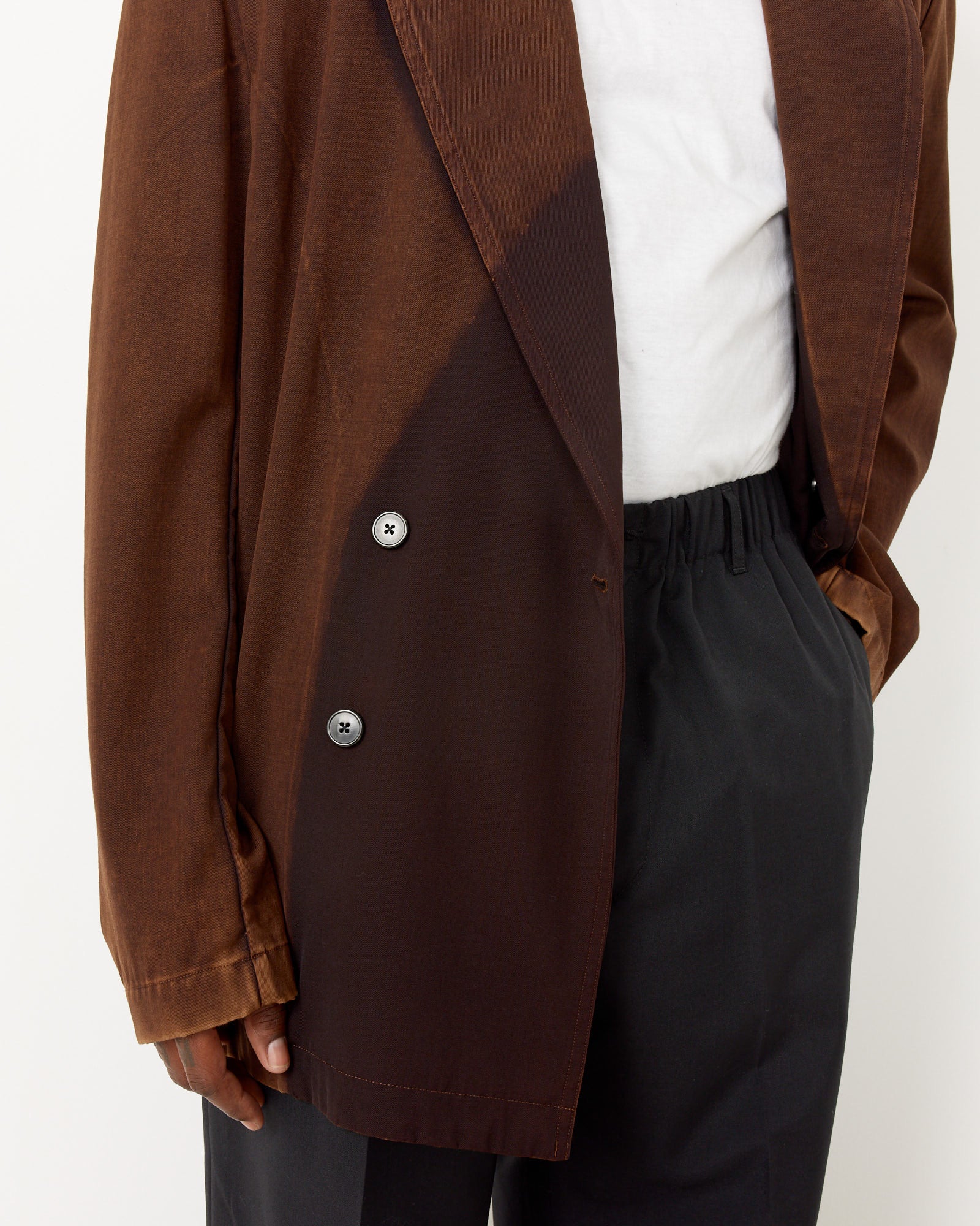 Double-Breasted Blazer in Brown