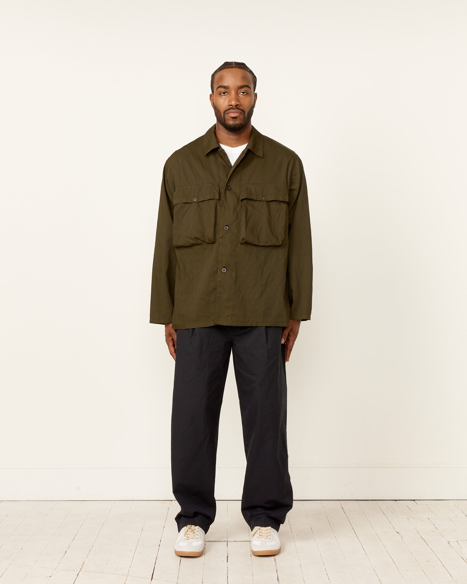 Olive shirt jacket hotsell