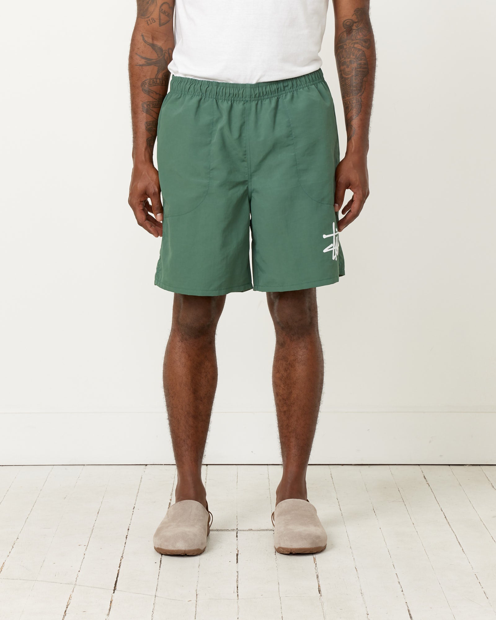 Water Shorts in Emerald