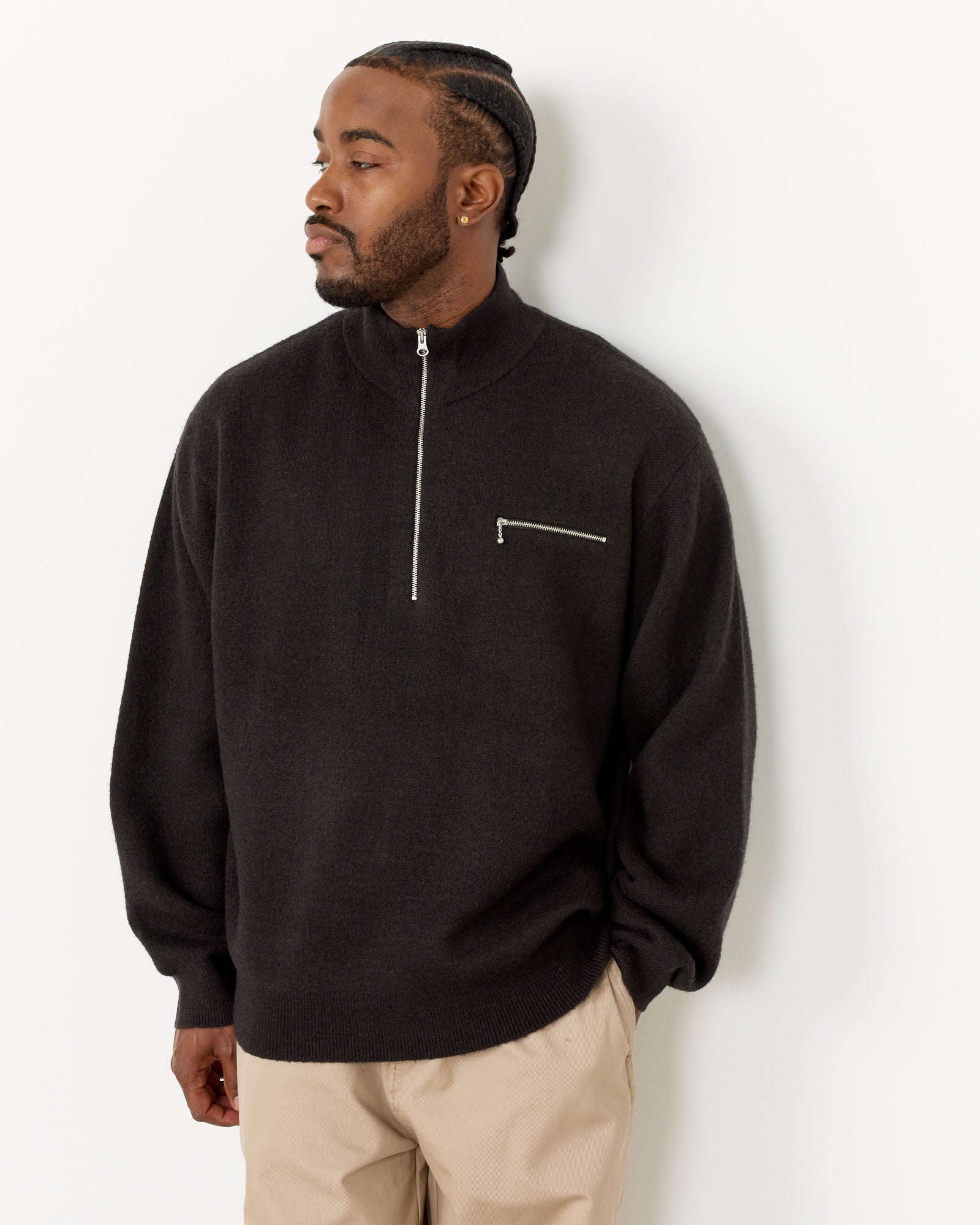 Half zip mock neck deals