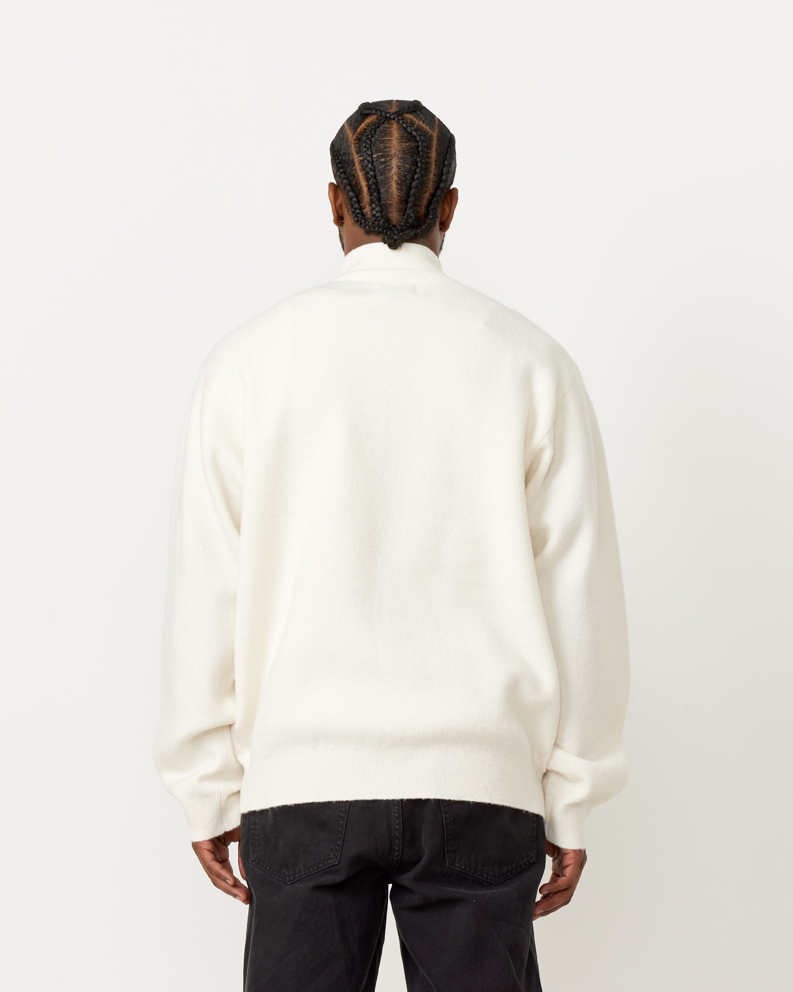 Half Zip Mock Neck Sweater in Ivory