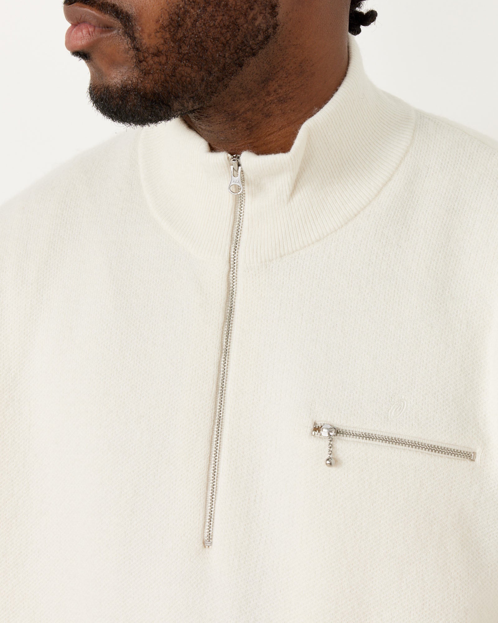 Half Zip Mock Neck Sweater in Ivory – Mohawk General Store