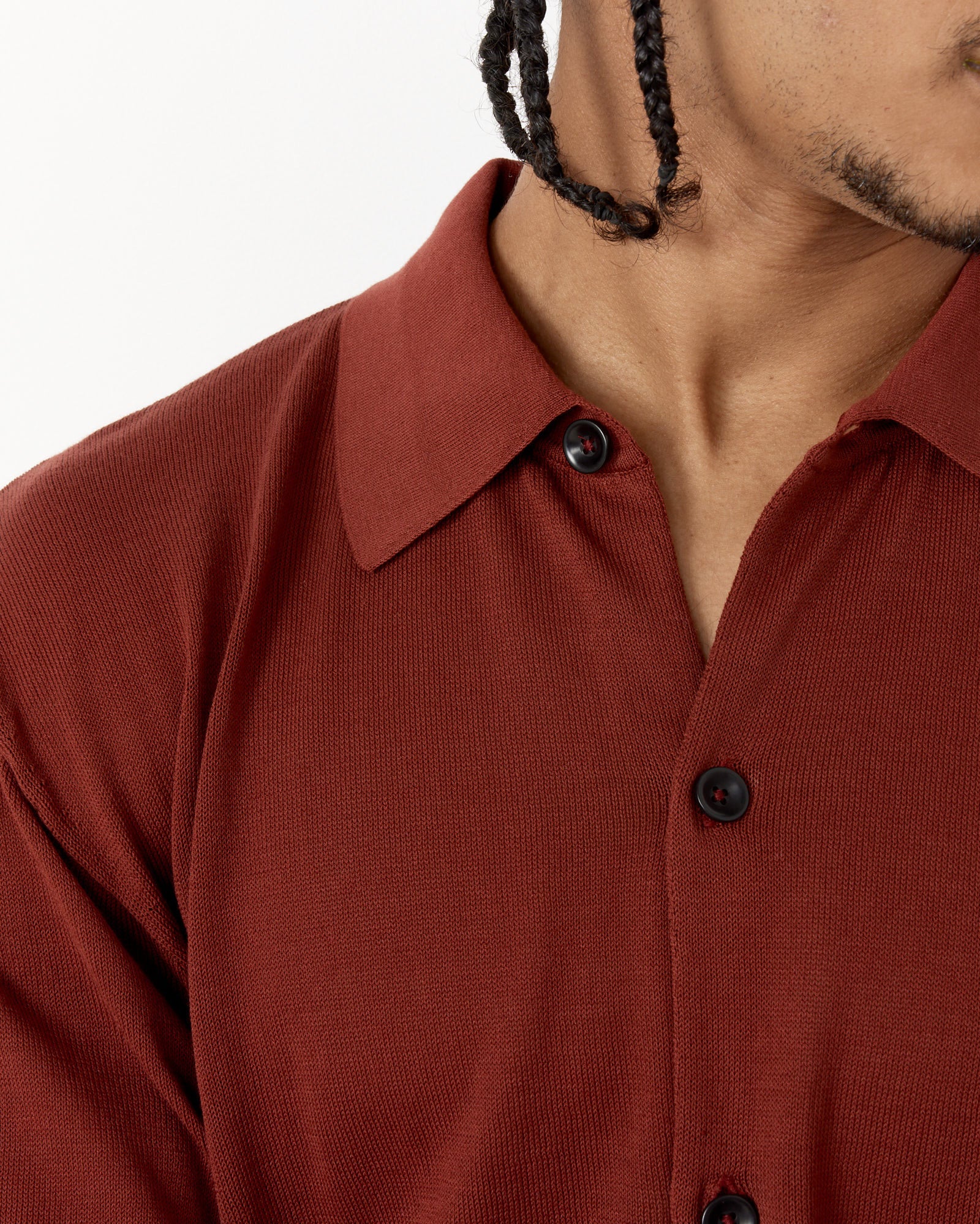 Polo Shirt in Carmine Red