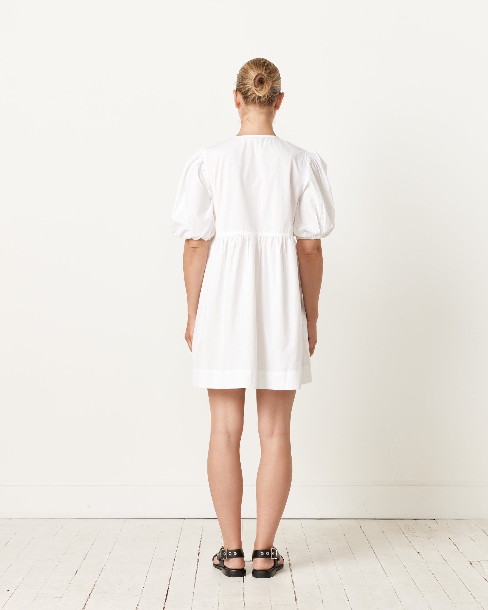 Tie String Mini Dress in Bright White Tie String Mini Dress in Bright White