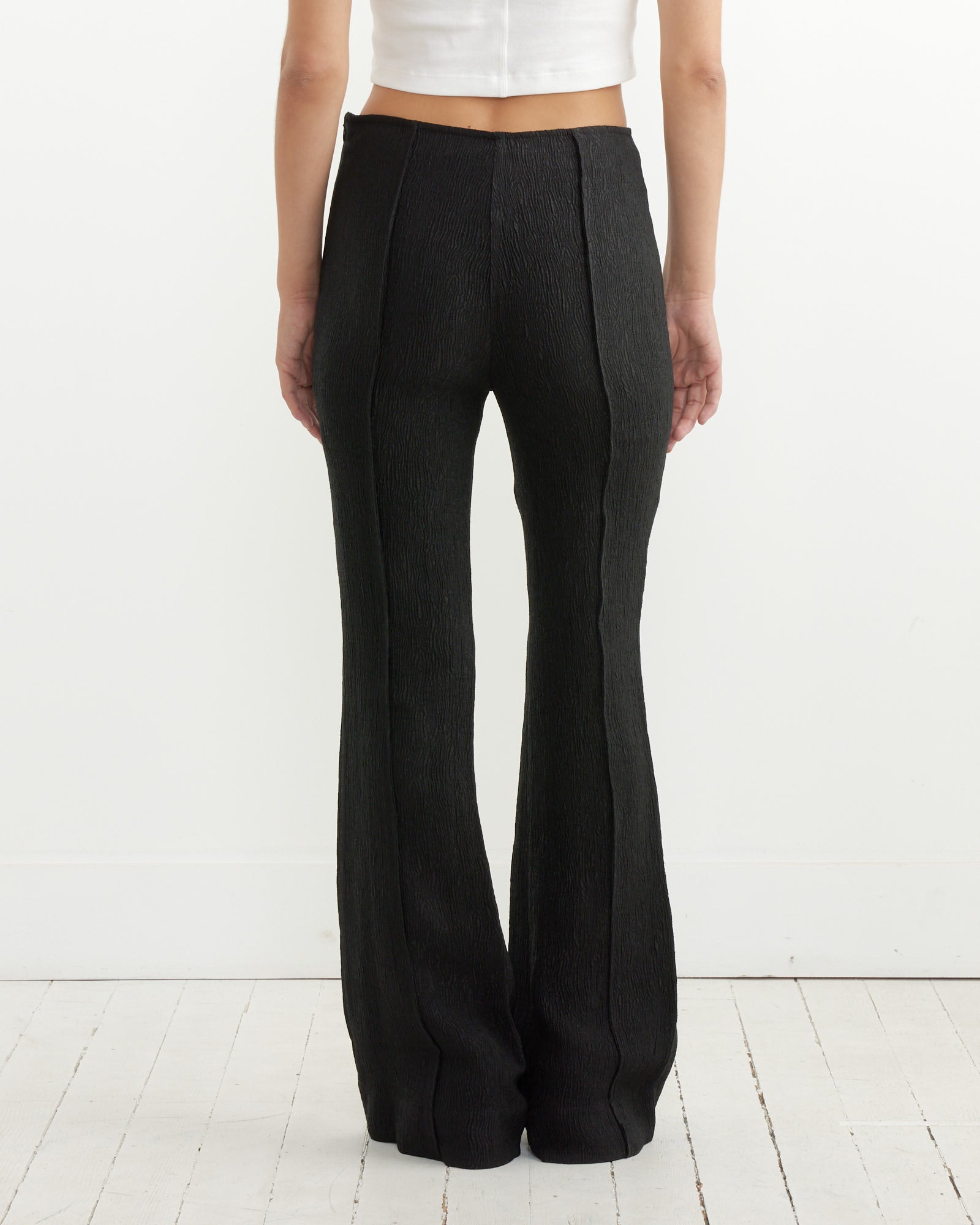 Crepe Flared Pant in Black Crepe Flared Pant in Black