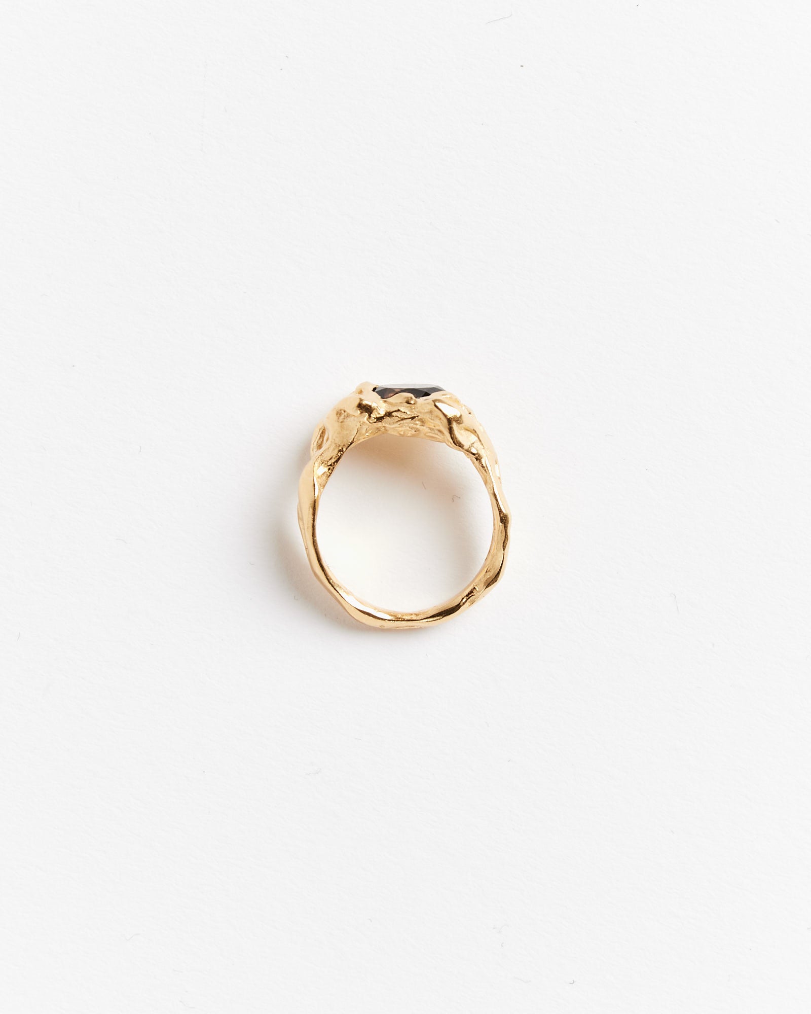 Ola Ring in Gold Plated/Brown