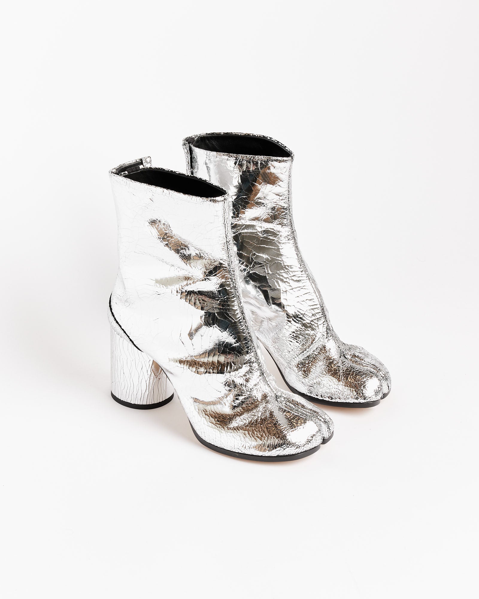 Tabi Ankle Boots in Silver