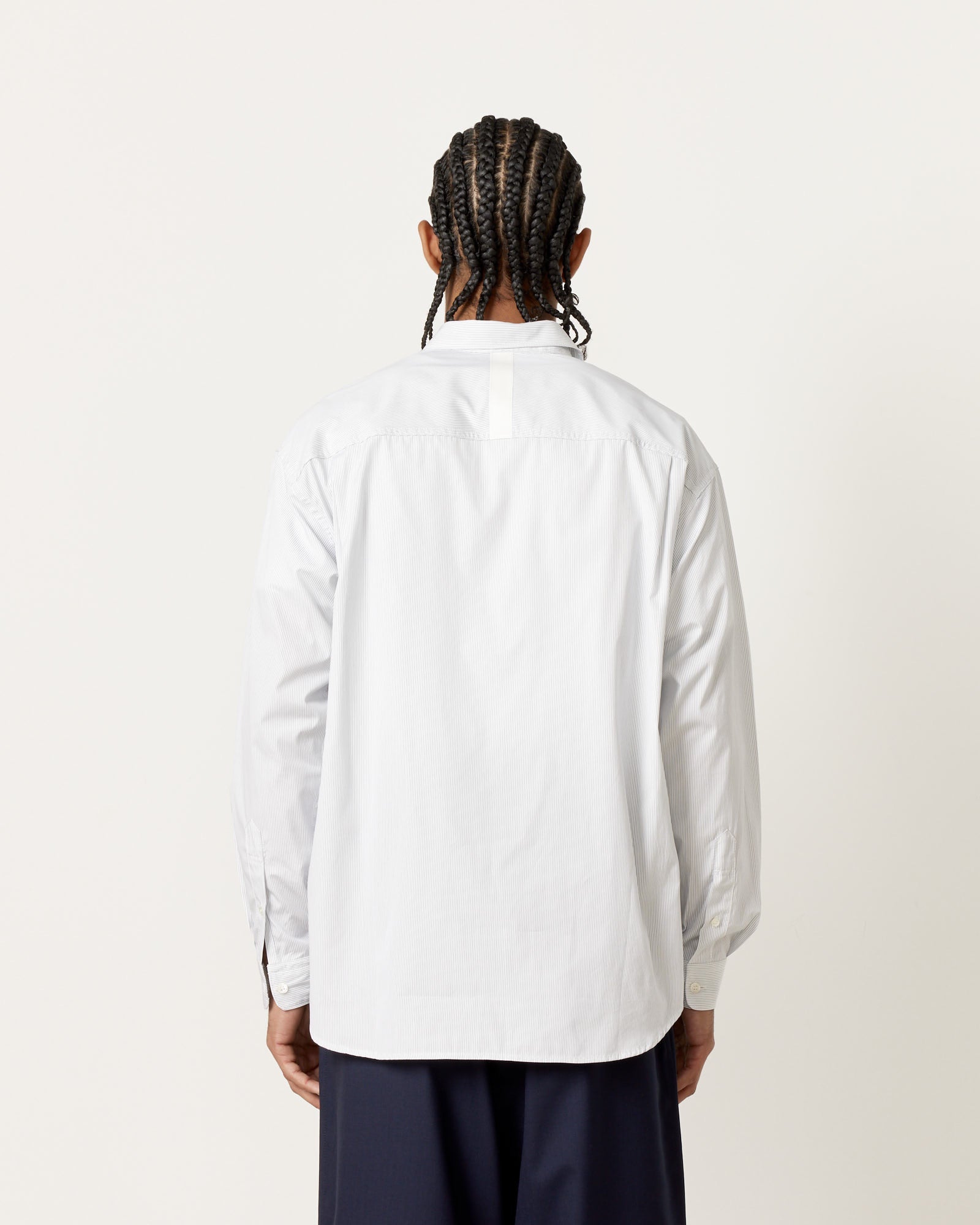 Shirt in White/Navy Stripe