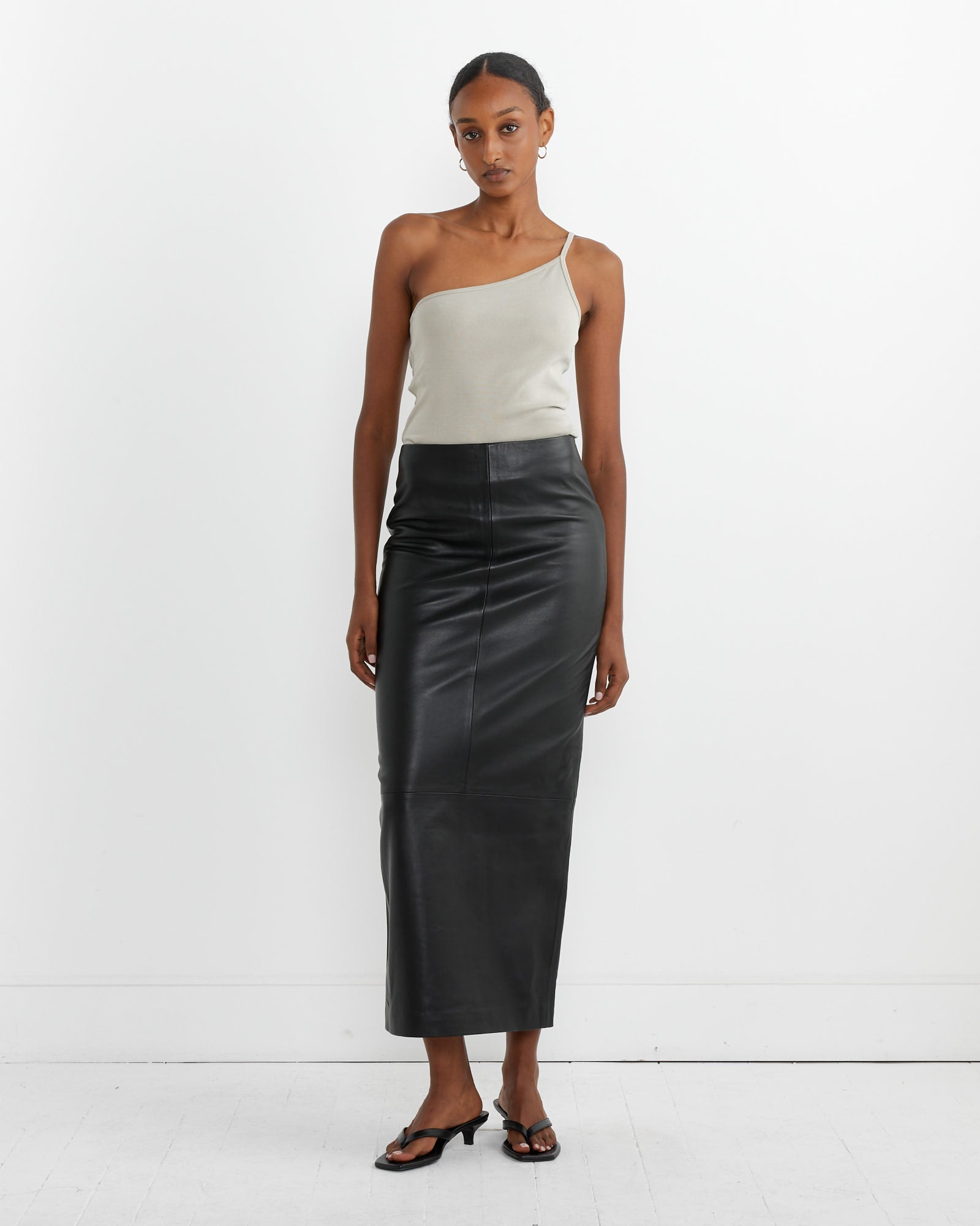 One Shoulder Tank in Moss Grey – Mohawk General Store