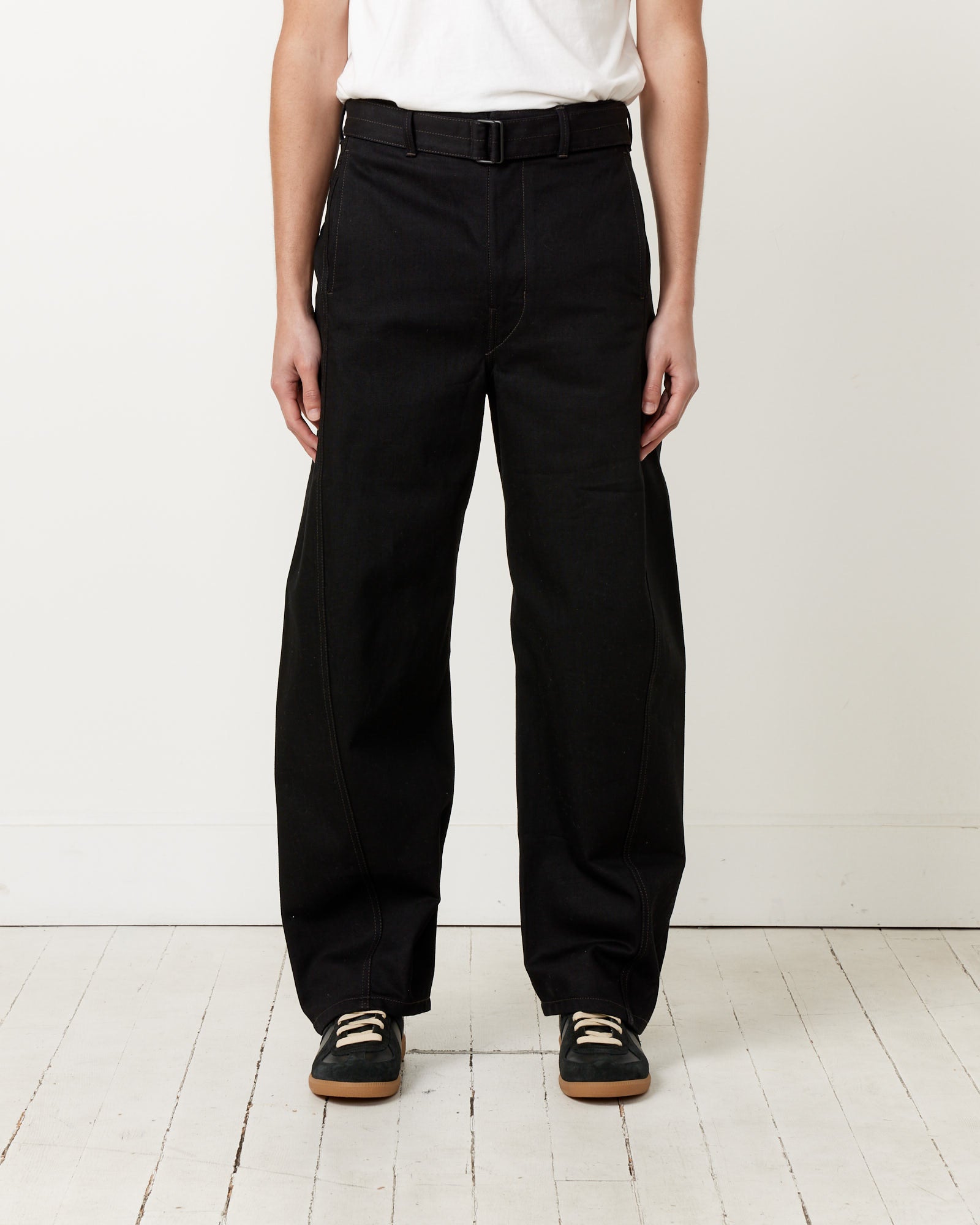Twisted Belted Pant in Black