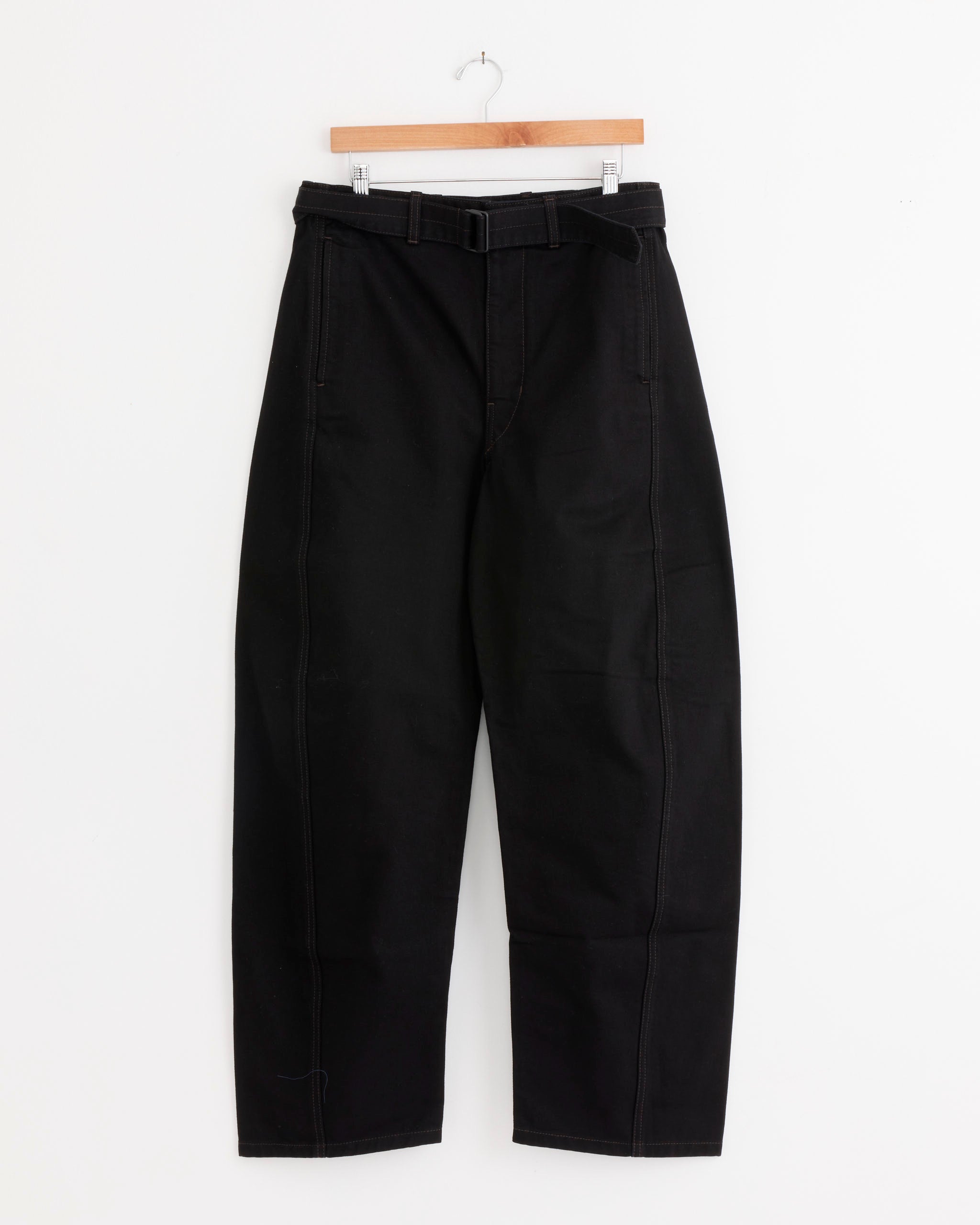 最終値下!!美品LEMAIRE ブラックデニム38 TWISTED PANTS Twisted Belted Pant in Black