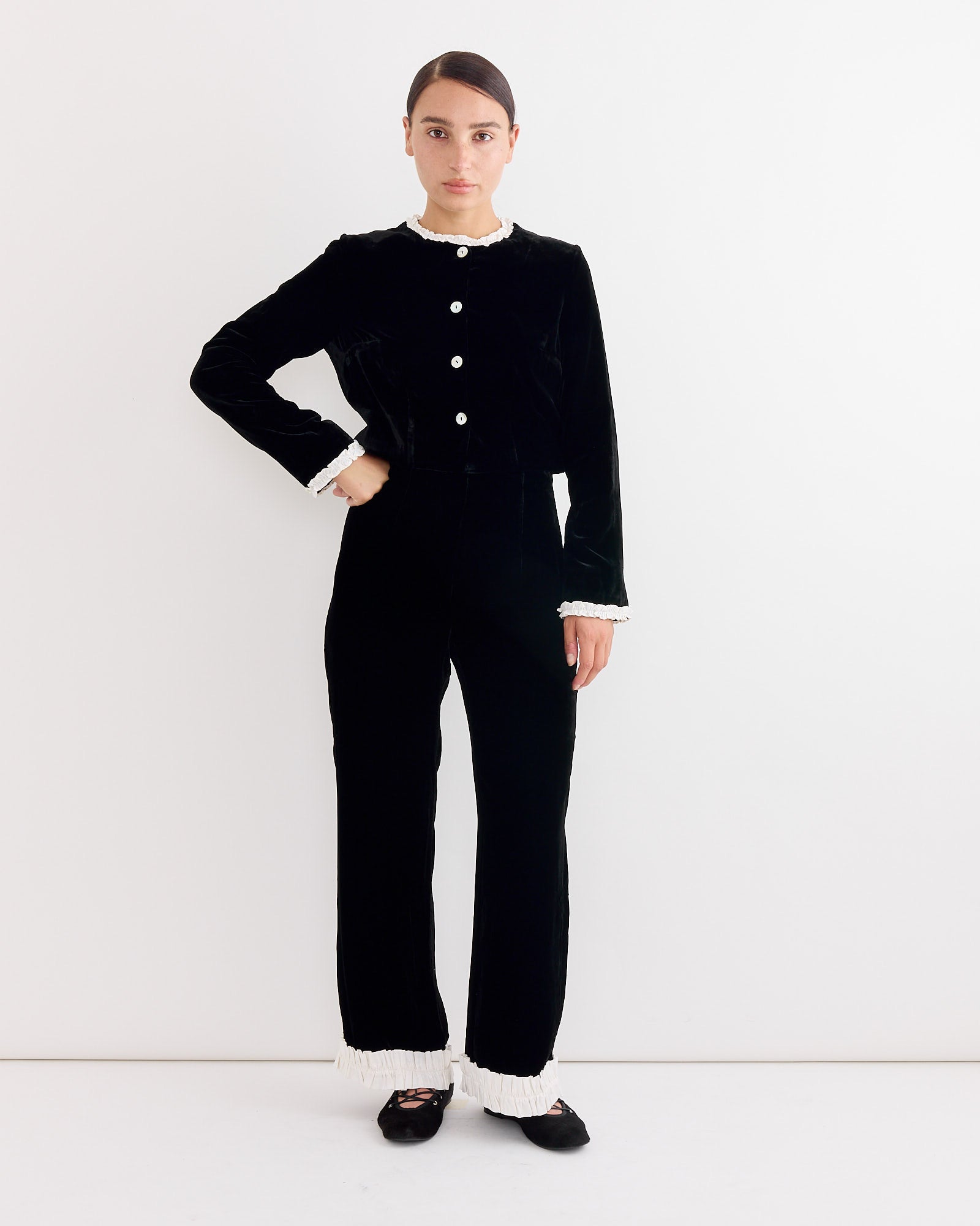 Madeleine Jacket in Black/Ivory - Black/Ivory / S (262520)