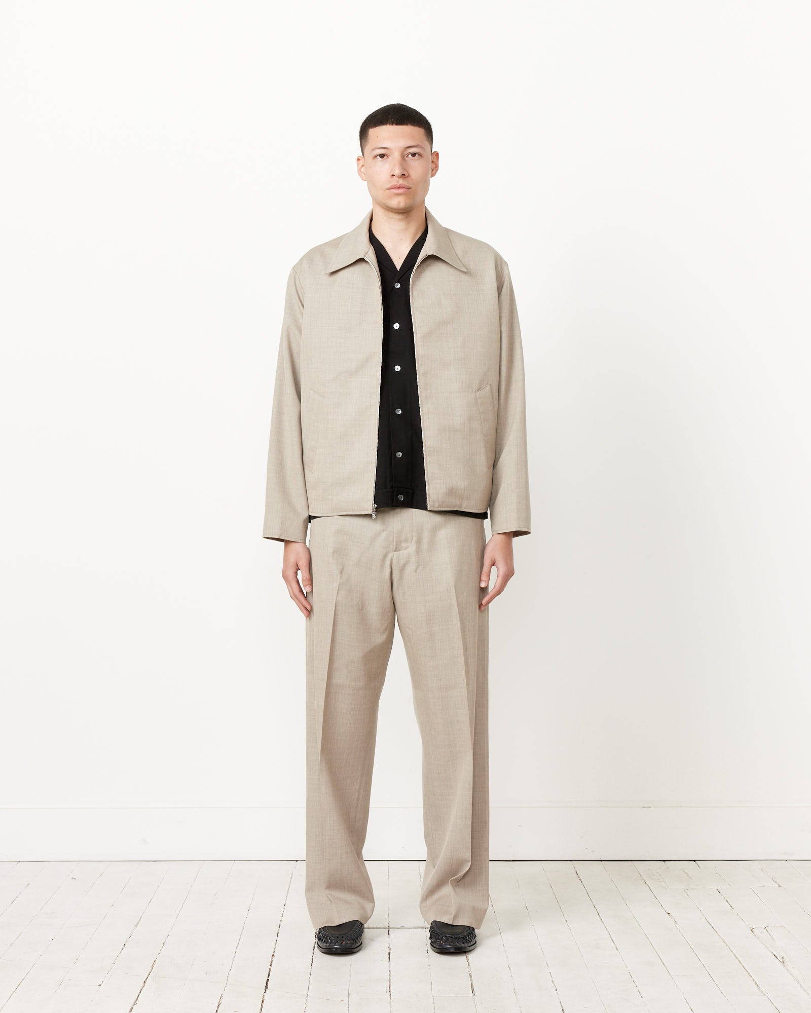 Jazz Pant Wool Gabardine in Greige