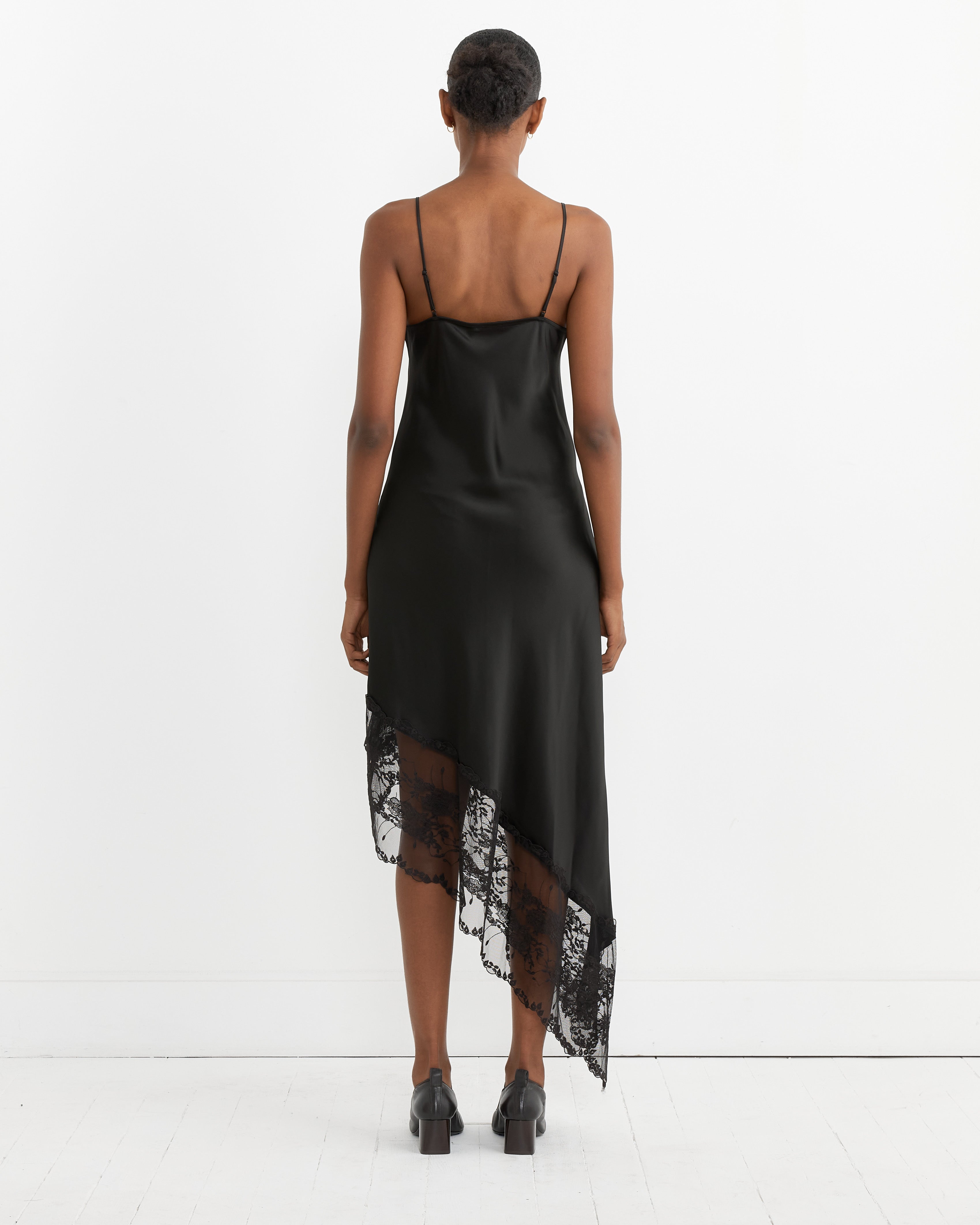 malene birger lace dress By Malene Birger Lace-panel Midi Dress