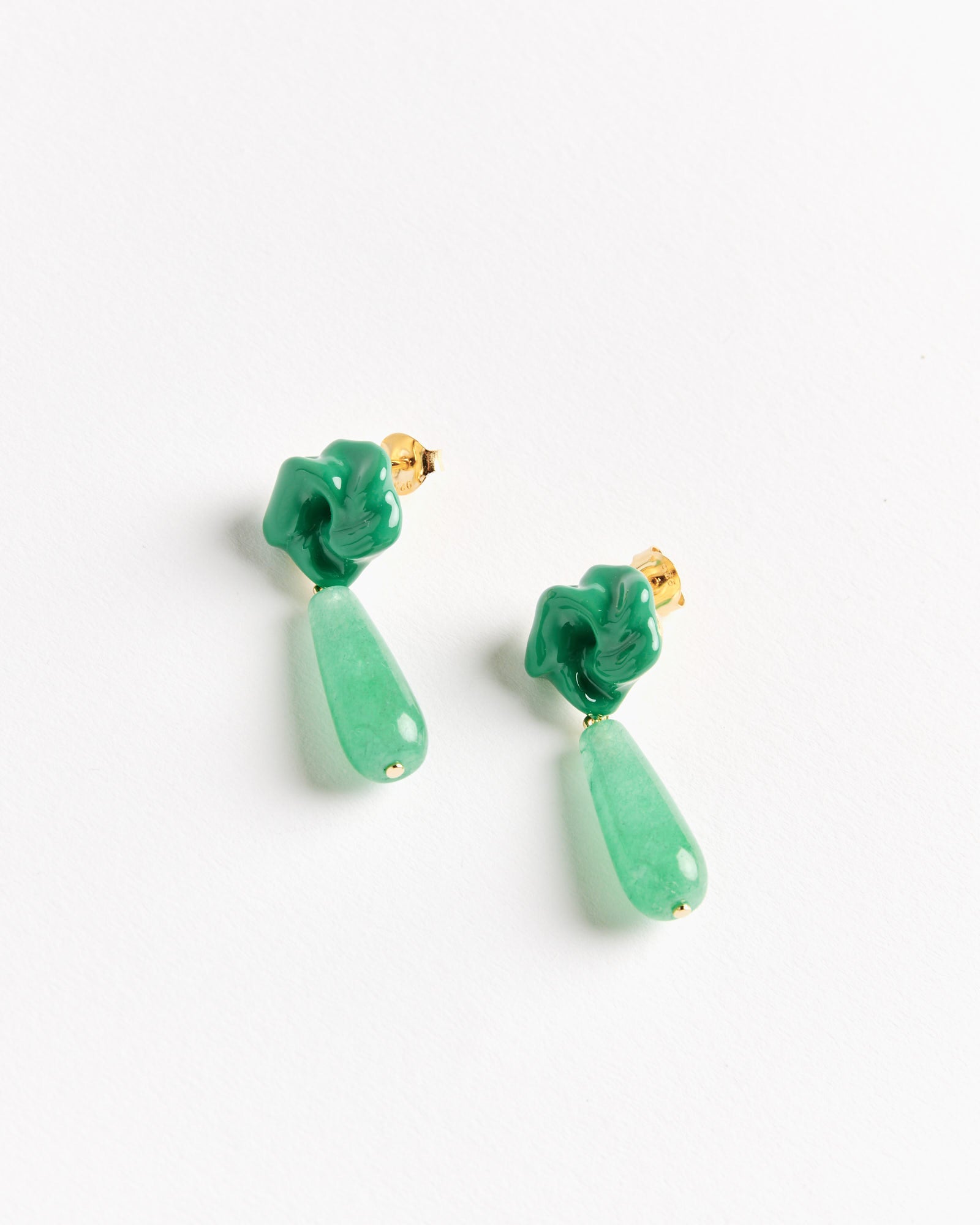 Green Bead Earrings