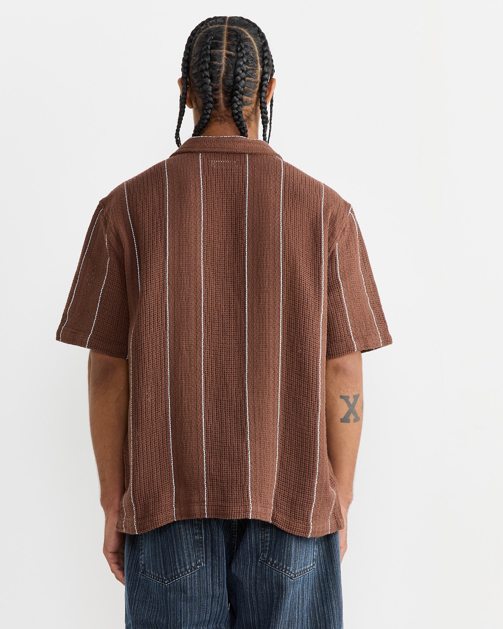 Universal Works Road Shirt Brown - Brown / L (266048)