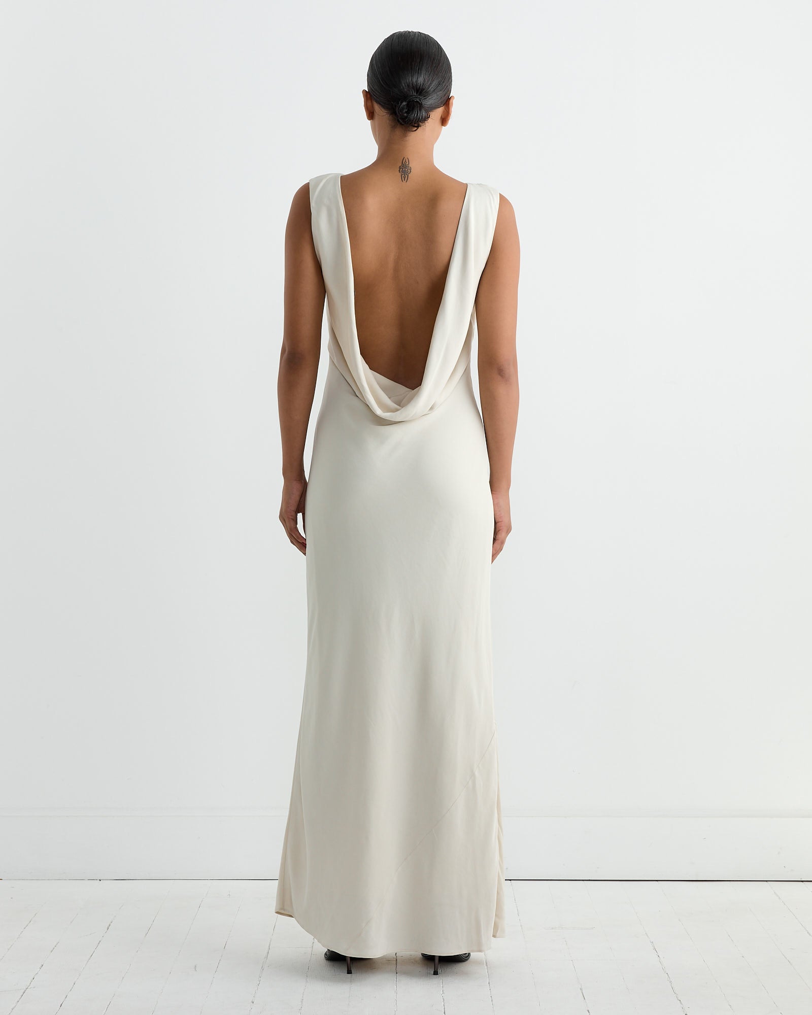 Draped Cowl Dress in Dove Draped Cowl Dress in Dove