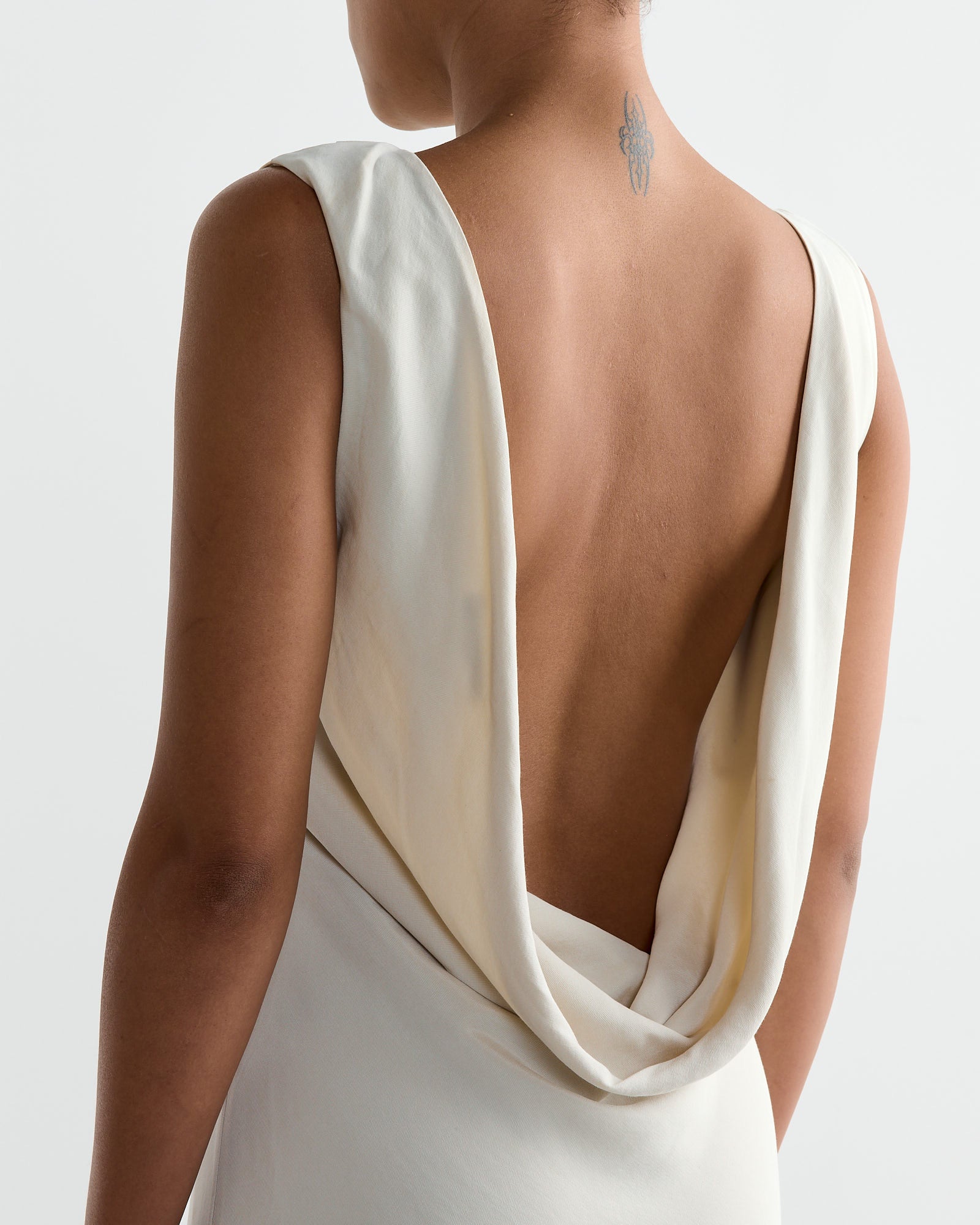 Draped Cowl Dress in Dove Draped Cowl Dress in Dove