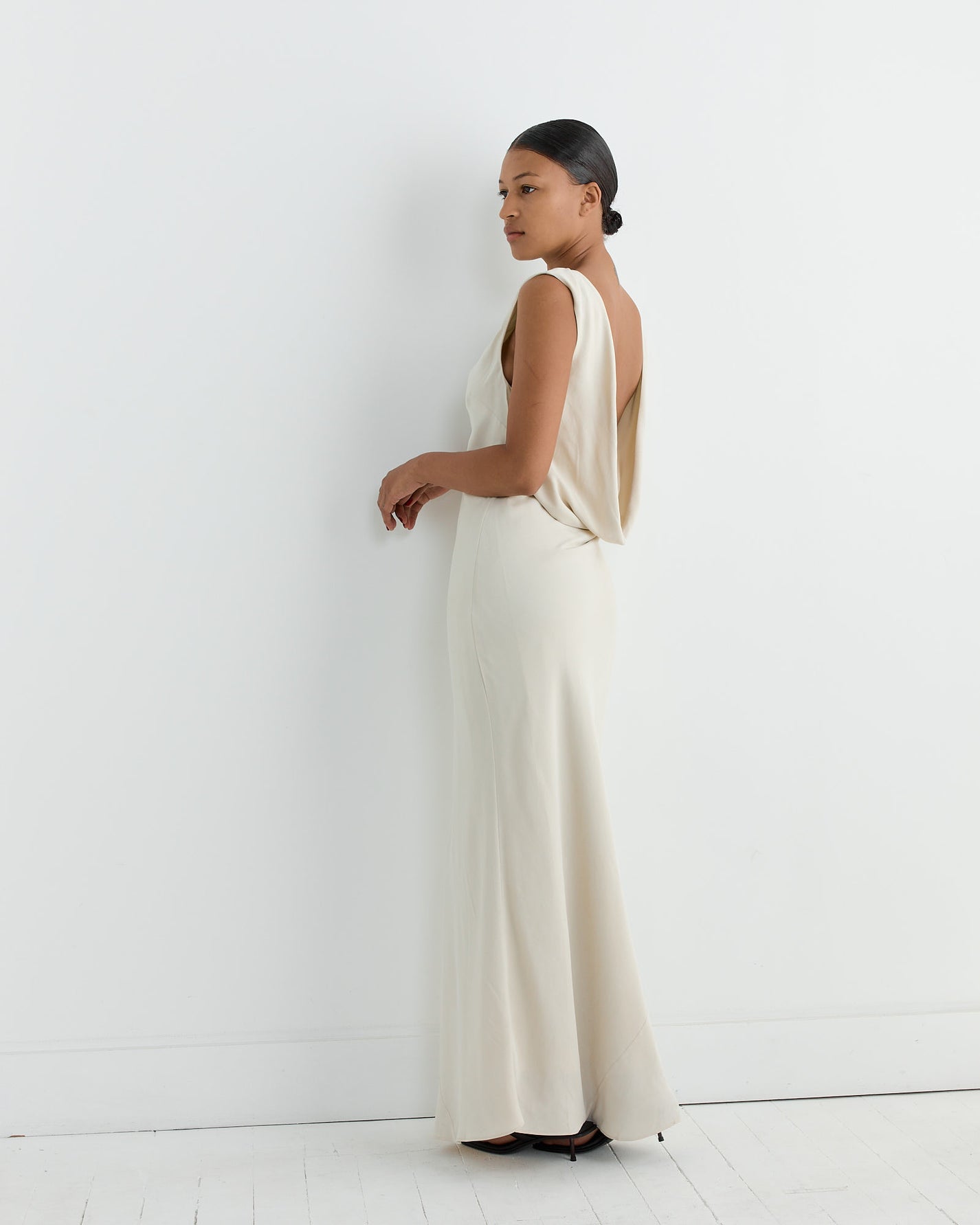 COWL DRAPED DRESS