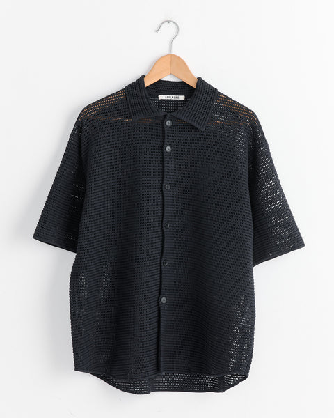ニット/セーター auralee HAND CROCHET COTTON KNIT SHIRTS AURALEE HAND CROCHET COTTON KNIT SHIRT – Chum!