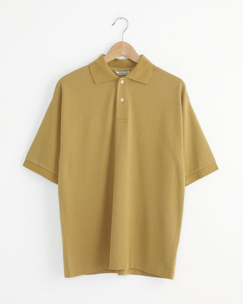 Pima Cotton Heavy Pique Polo in Khaki Beige
