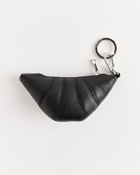 Mini Croissant Key Ring in Black