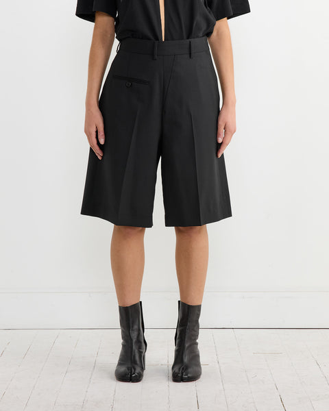 Twisted Tailored Shorts in Black