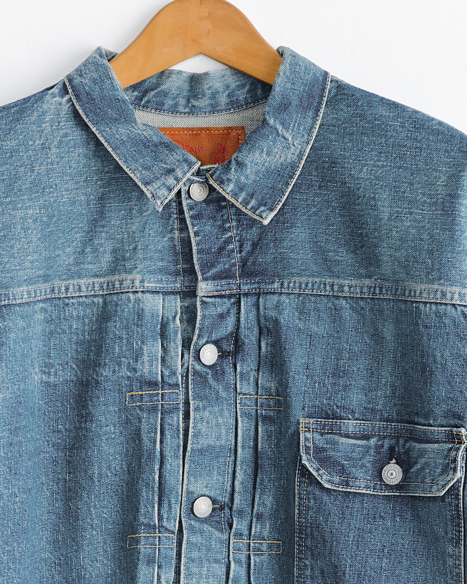 Type 40's Pleated Front Blouse in Denim Used