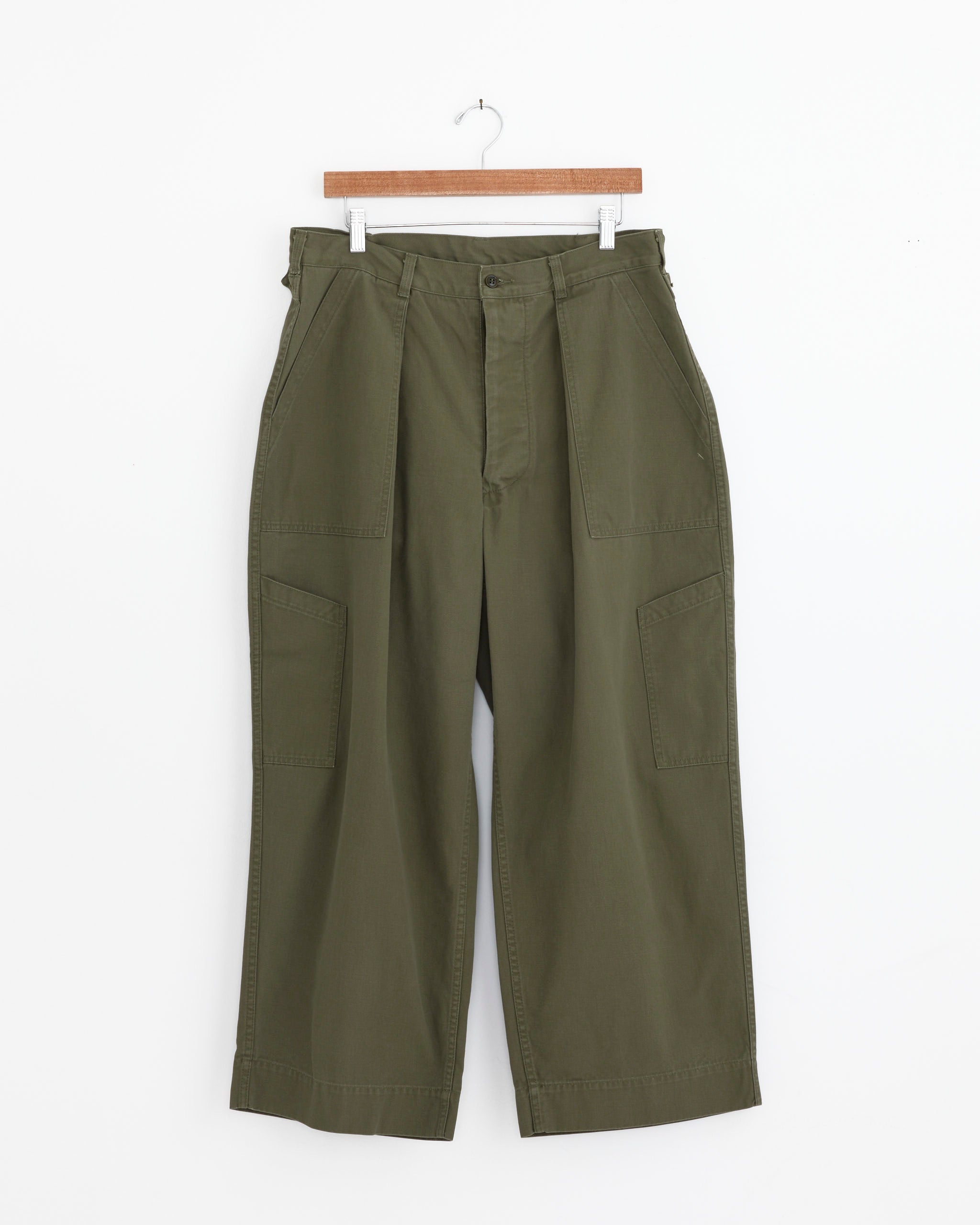 USAF Hemmed Bottoms in Olive - Olive / 3 (268381)