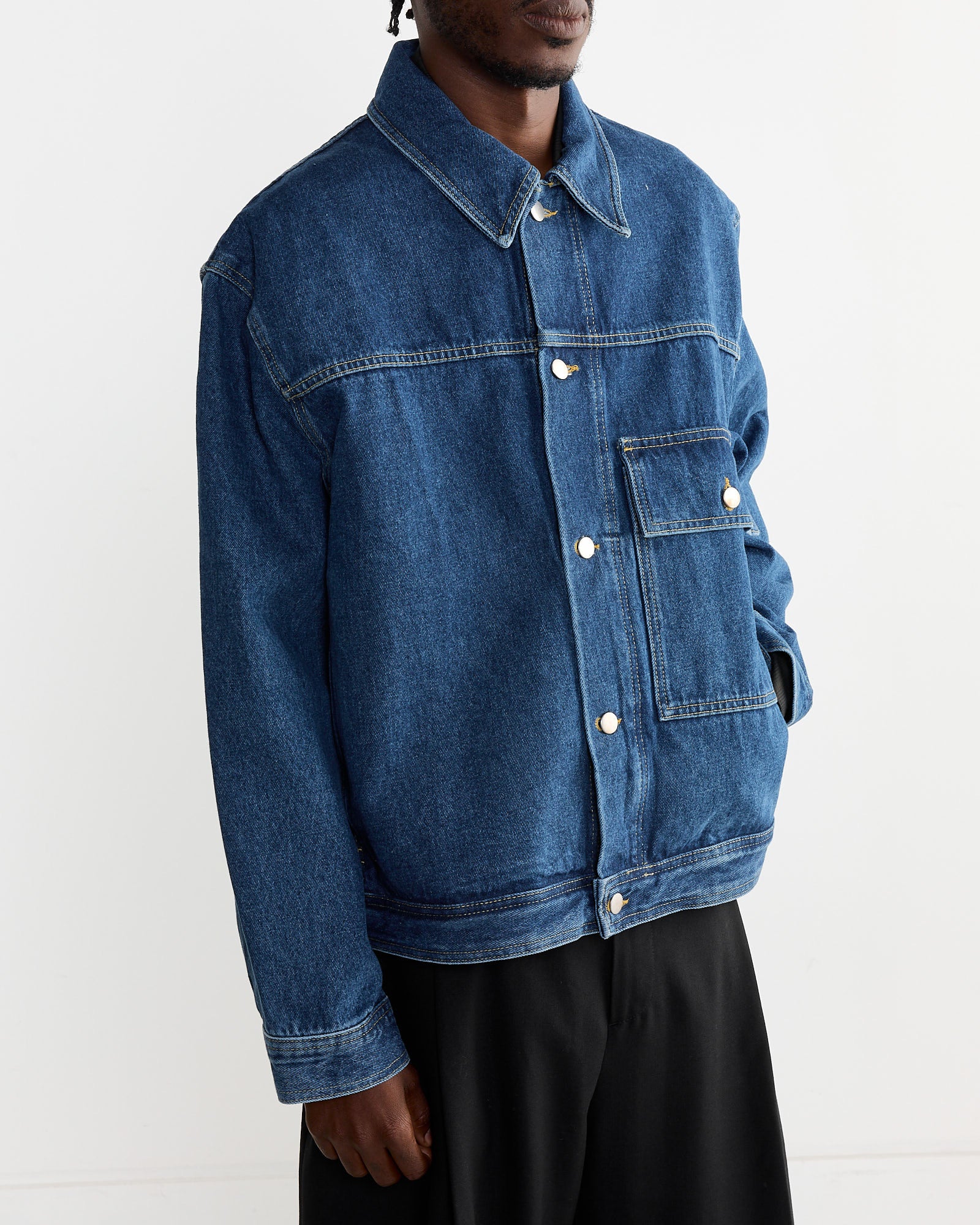 Studio Nicholson Petar Jacket Indigo - Indigo / L (268485)