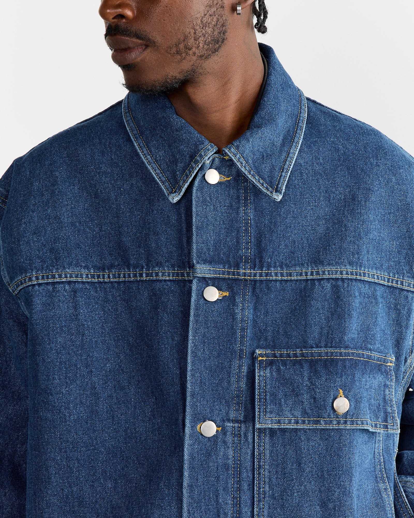 Studio Nicholson Petar Jacket Indigo - Indigo / L (268485)
