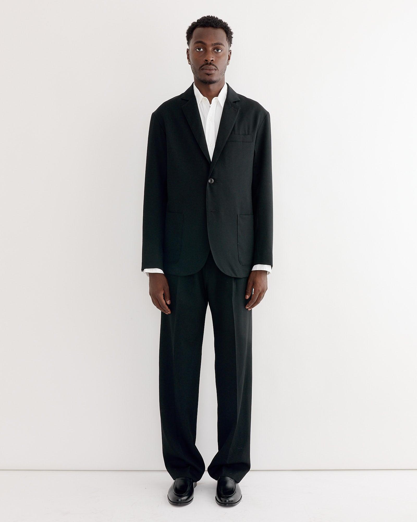 【新品タグ付き】　2023AW　Wool Gabardine Jacket Zip Jacket Wool Gabardine in Black