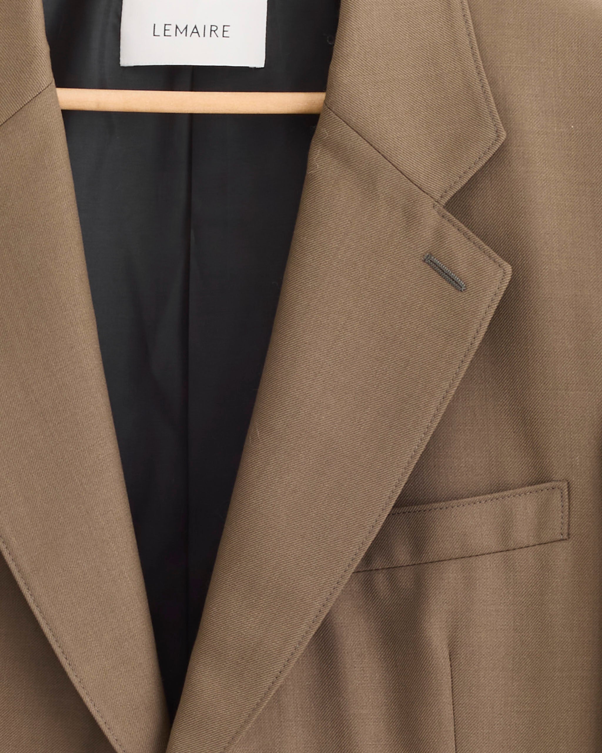 Lemaire Tailored SB Jacket Taupe Melange - Taupe Melange / 48 (271161)