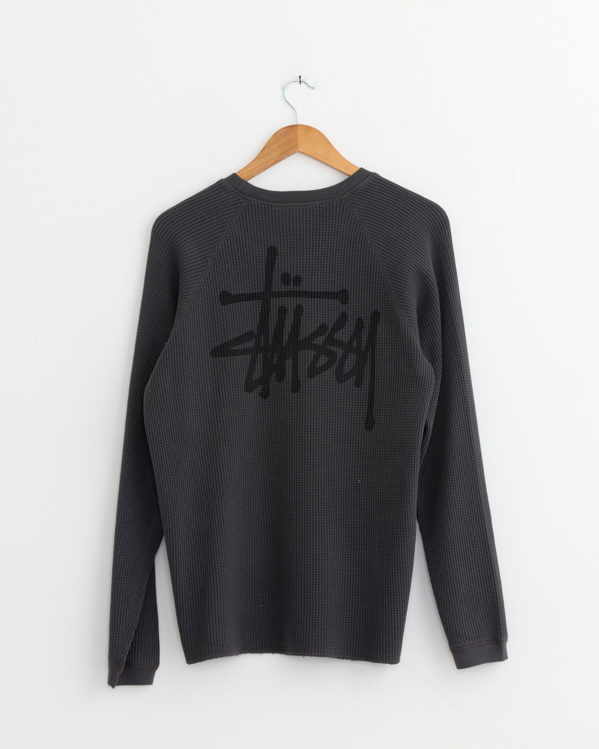 Raglan Thermal Basic Stock in Washed Black