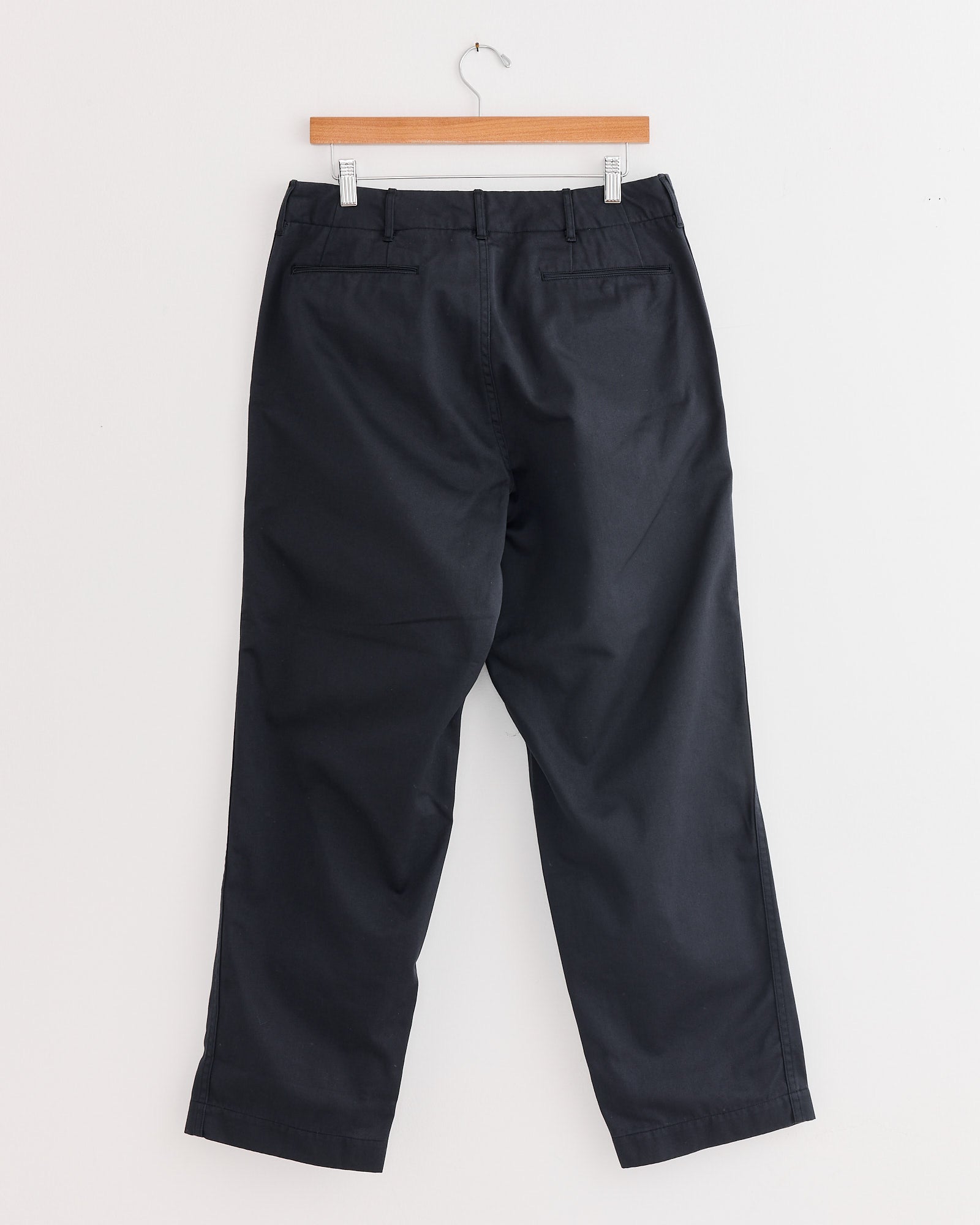 パンツ nante CHINO WIDE PANTS Navy Wide Chino Pant in Navy
