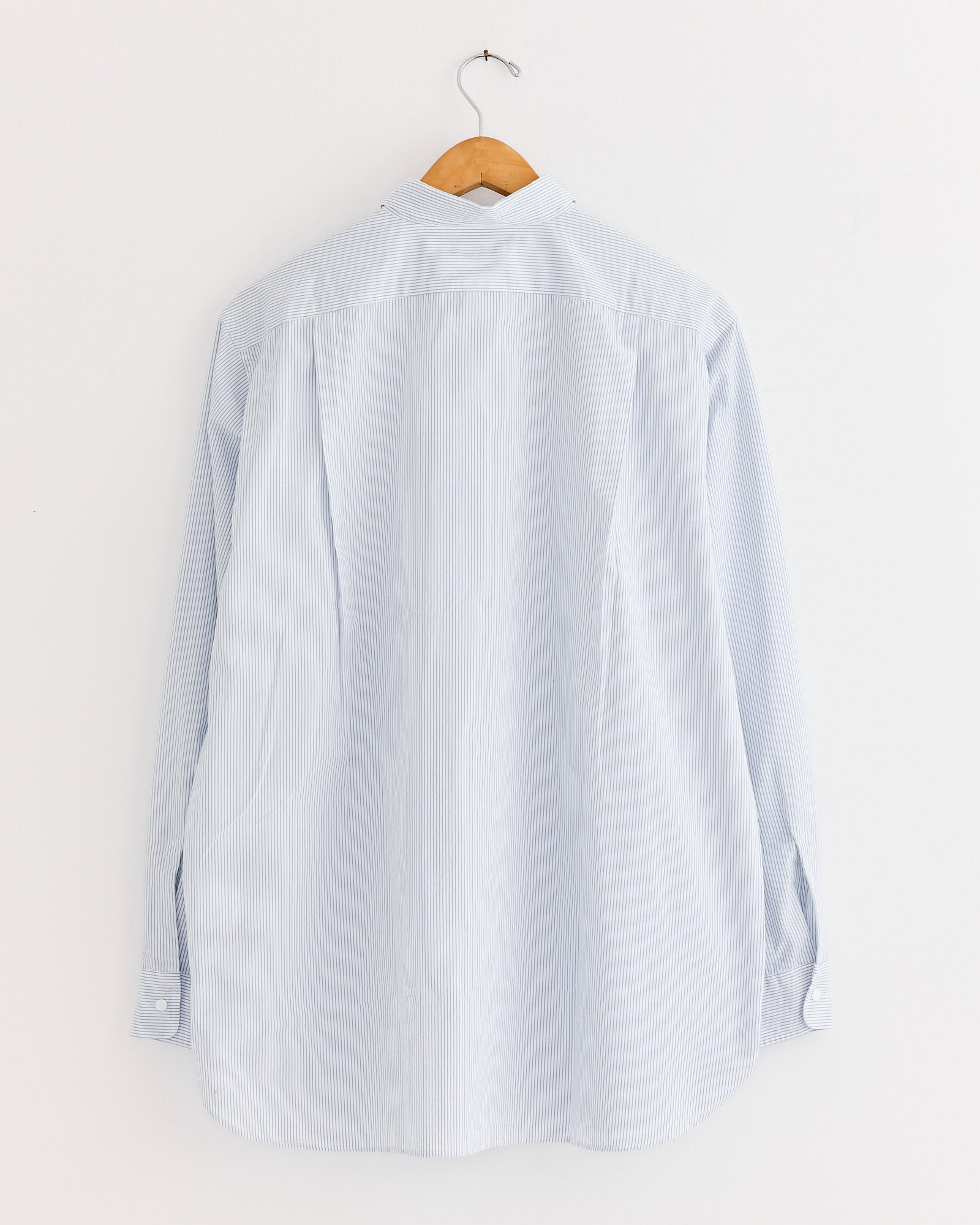 Nanamica Regular Collar Stripe Wind Shirt Sax - Sax / M (271609)