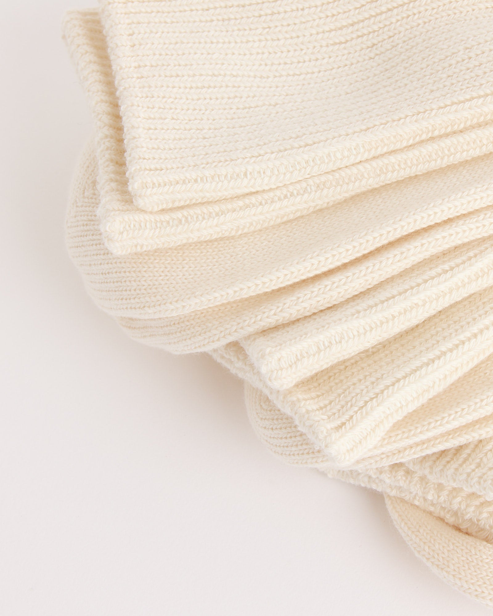 Rototo 1427 Daily 3 Pack Ribbed Crew Socks Ivory - Ivory / L (271698)