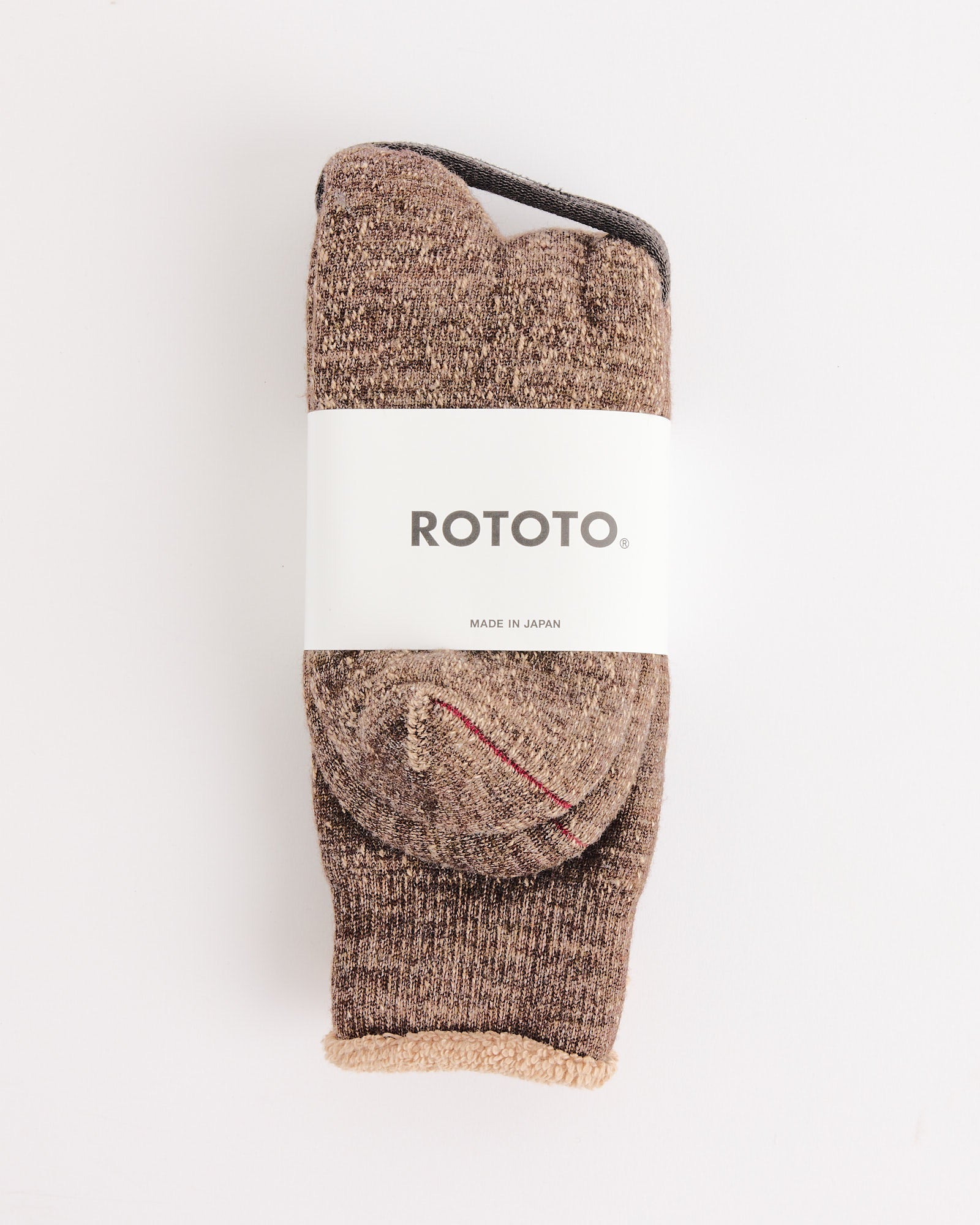 Rototo 1001 Crew Socks Dark Brown - Dark Brown / L (271706)