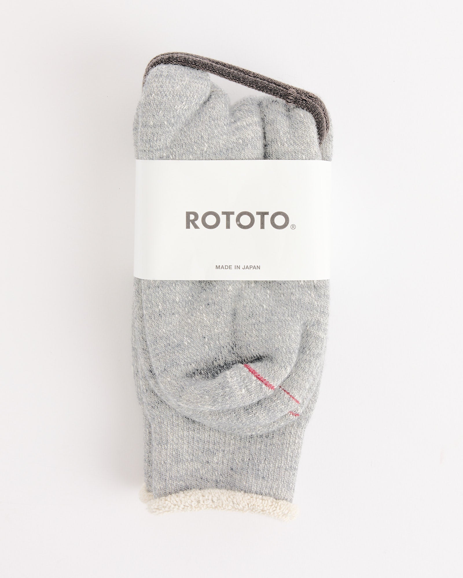 Rototo 1001 Crew Socks Medium Grey - Medium Grey / L (271707)