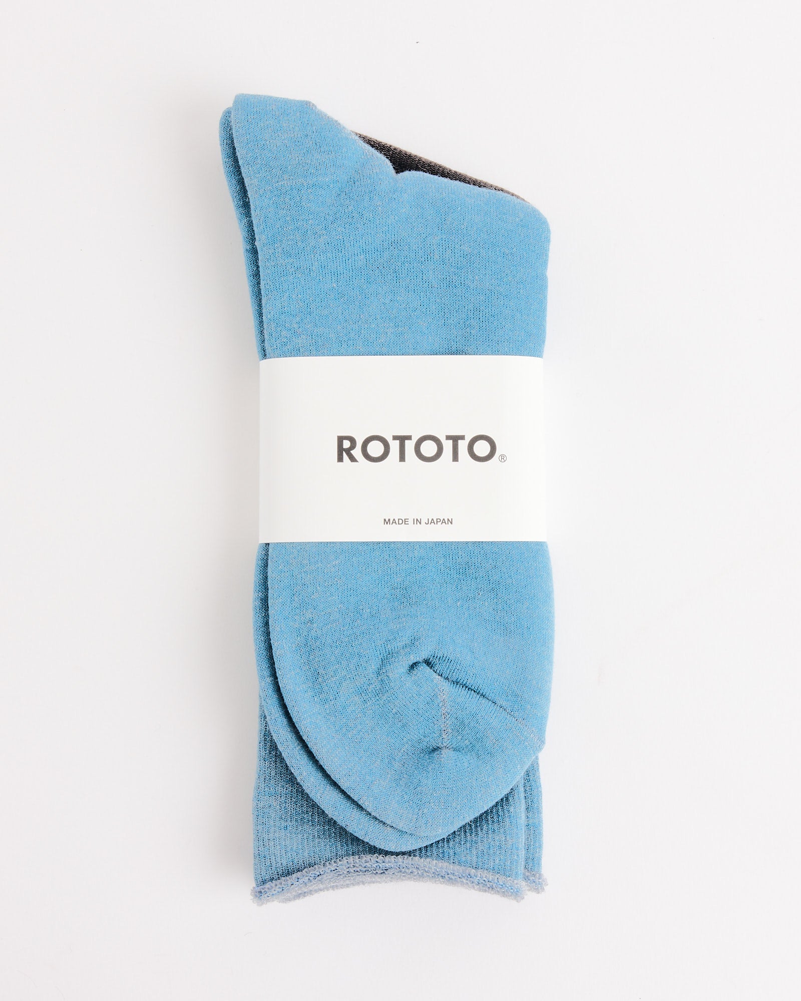 Rototo 1044 City Socks Light Blue/Grey - Light Blue/Grey / L (271709)