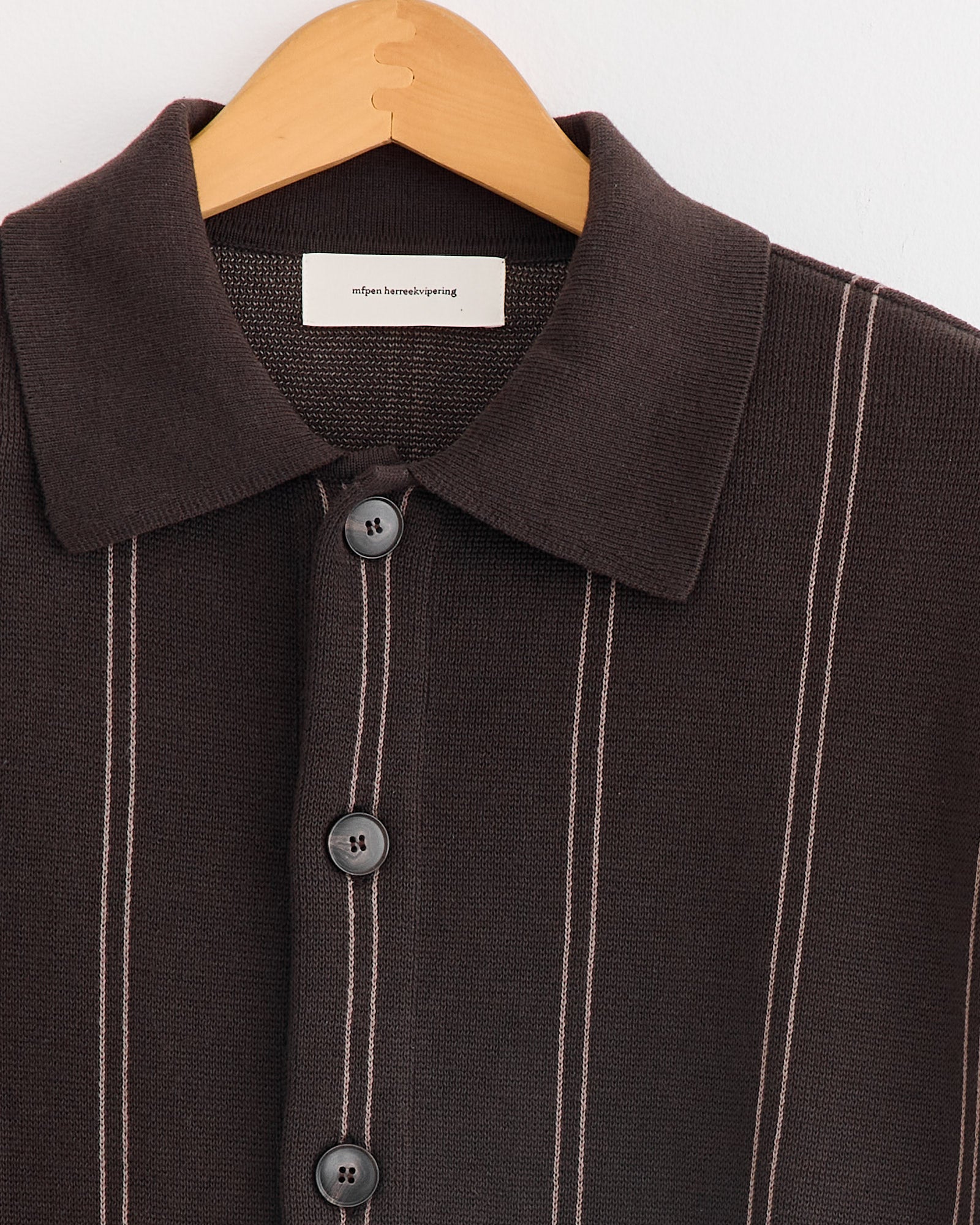 Formal Cardigan in Biscuit Stripe