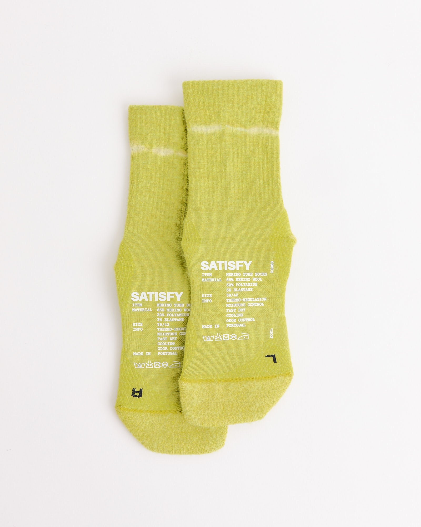 Satisfy Running Tie-Dye Tube Socks Grenoble Green - Grenoble Green / 39-42 (272805)