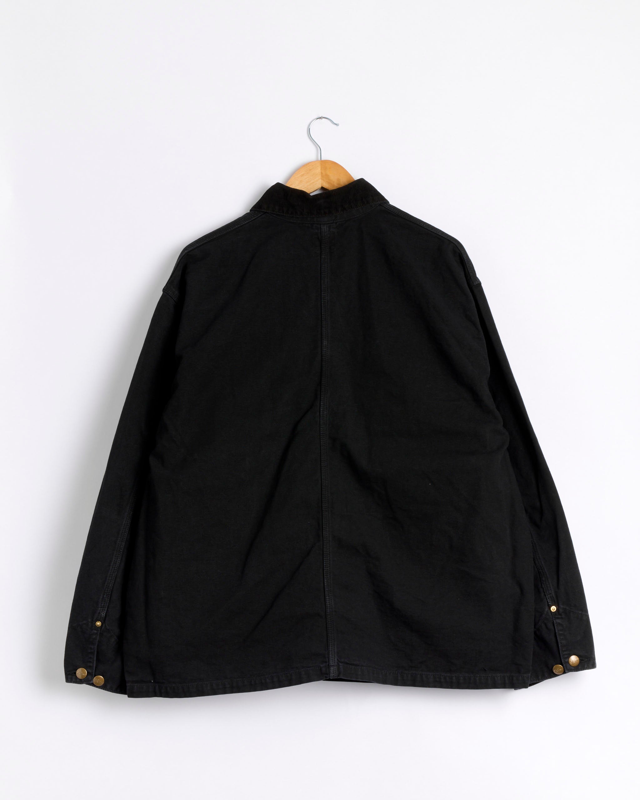 Relax Fit Oxford Coverall Jacket in Black