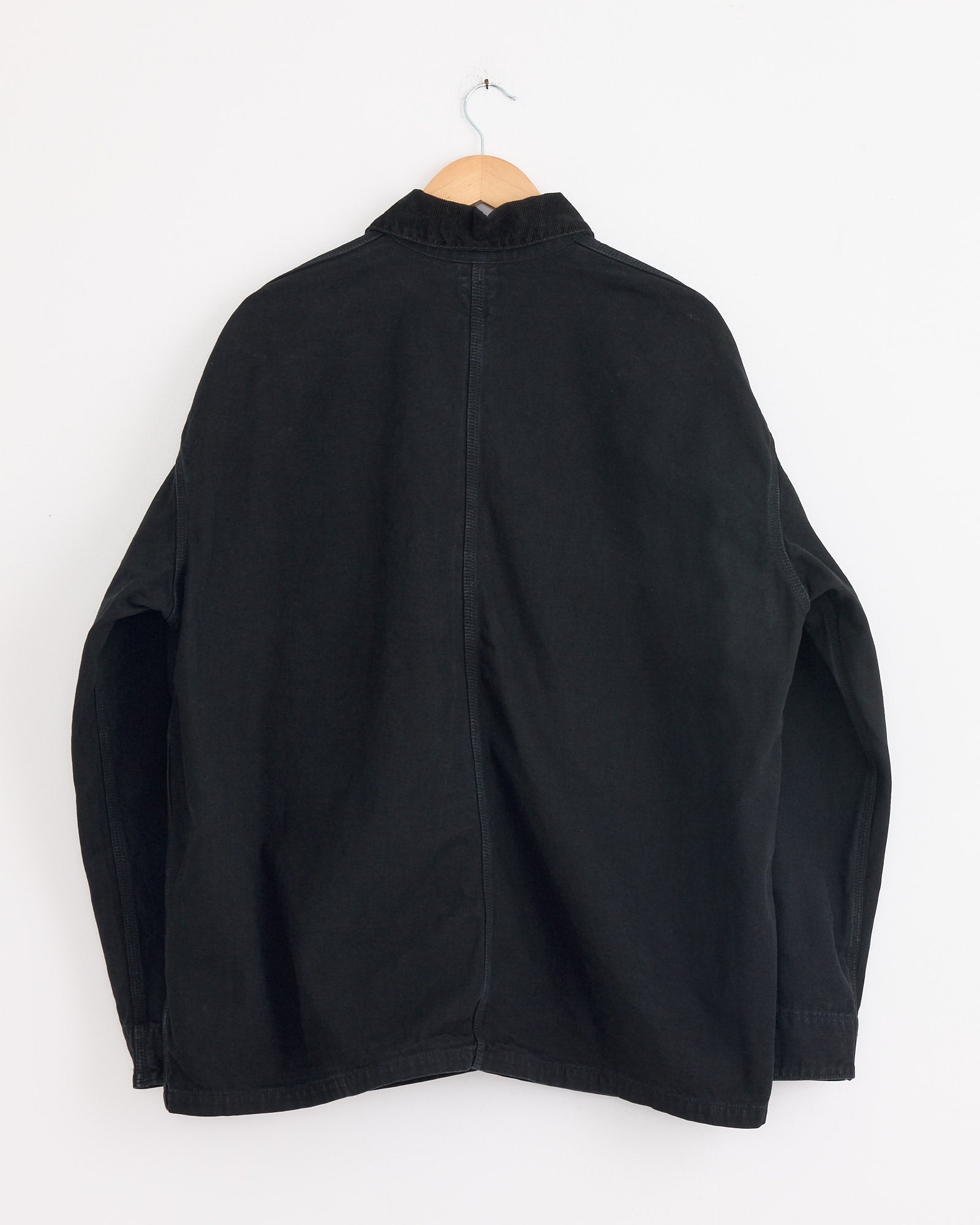 Relax Fit Oxford Coverall Jacket in Black